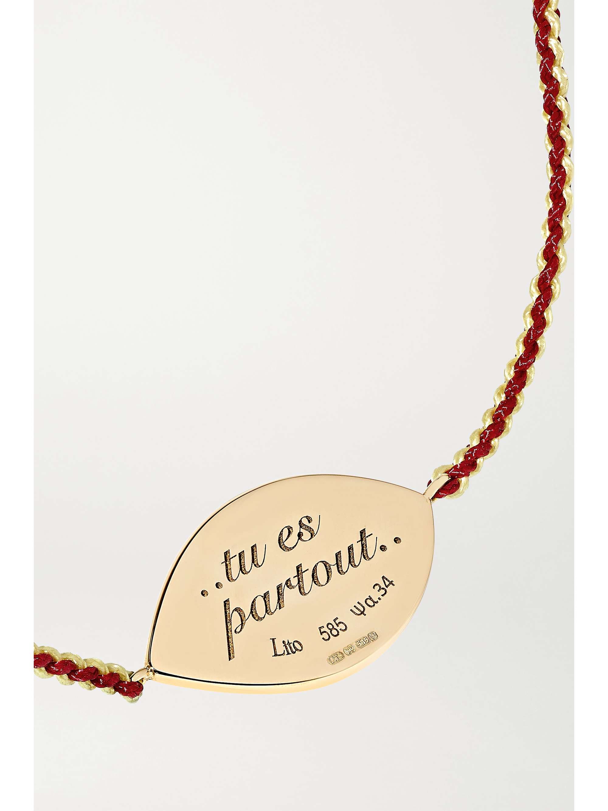 LITO Bracelet en or 14 carats, macramé et émail Tu Es Partout