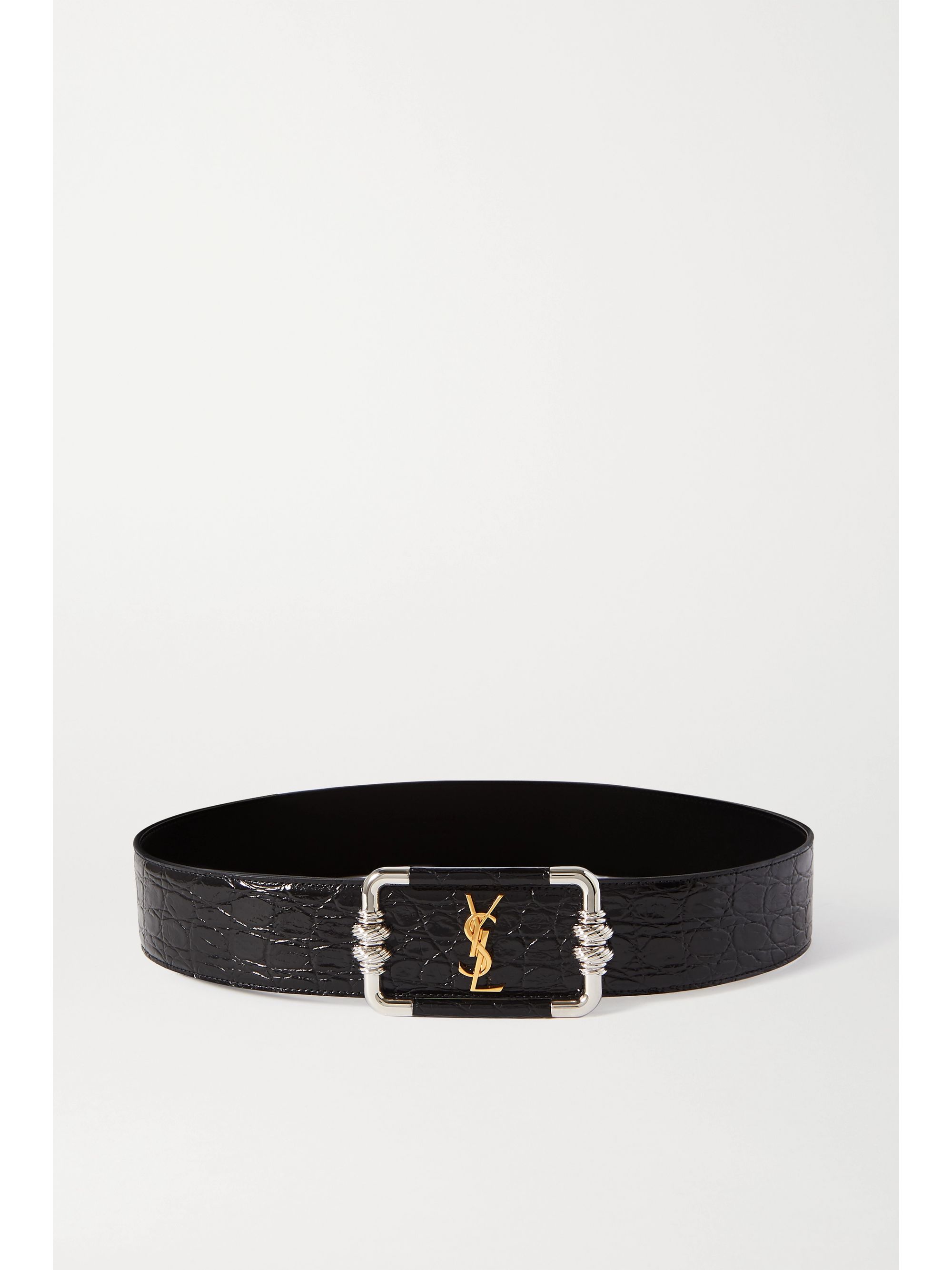 black croc belt