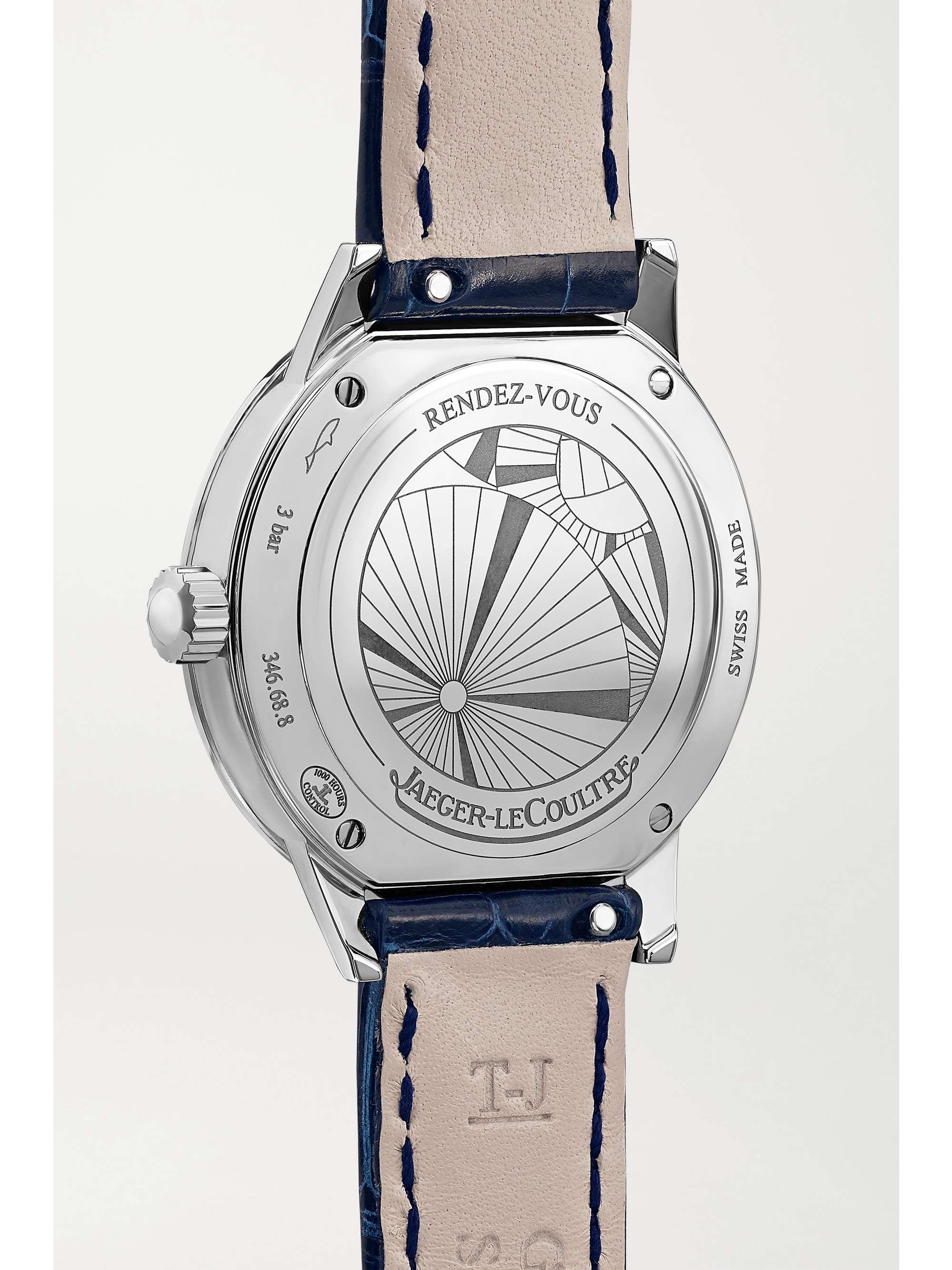 JAEGER LECOULTRE Rendez-Vous Date small 29mm stainless steel, alligator and diamond watch