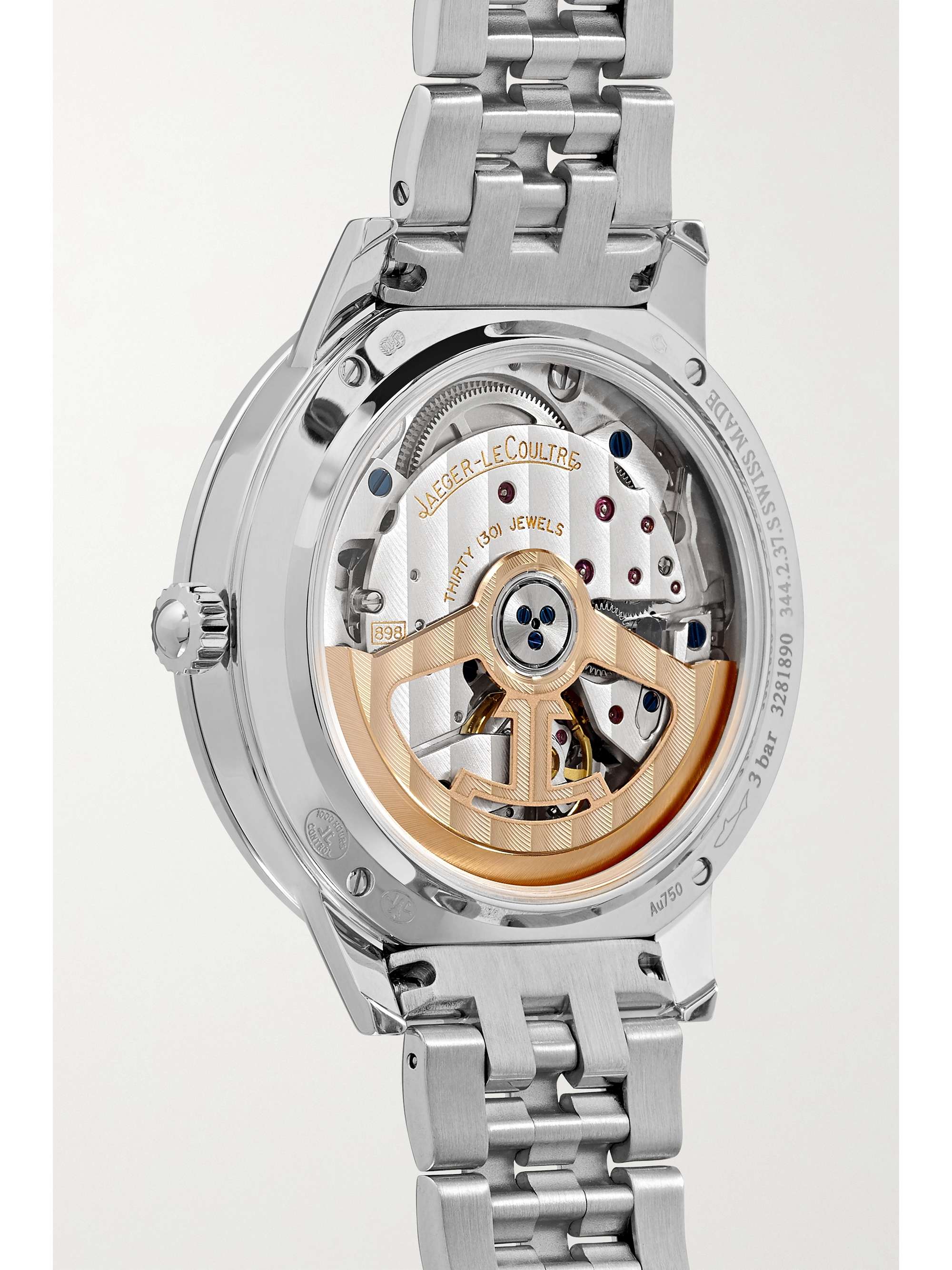 JAEGER-LECOULTRE Montre en acier inoxydable et diamants Rendez-Vous Night & Day Medium, 34 mm