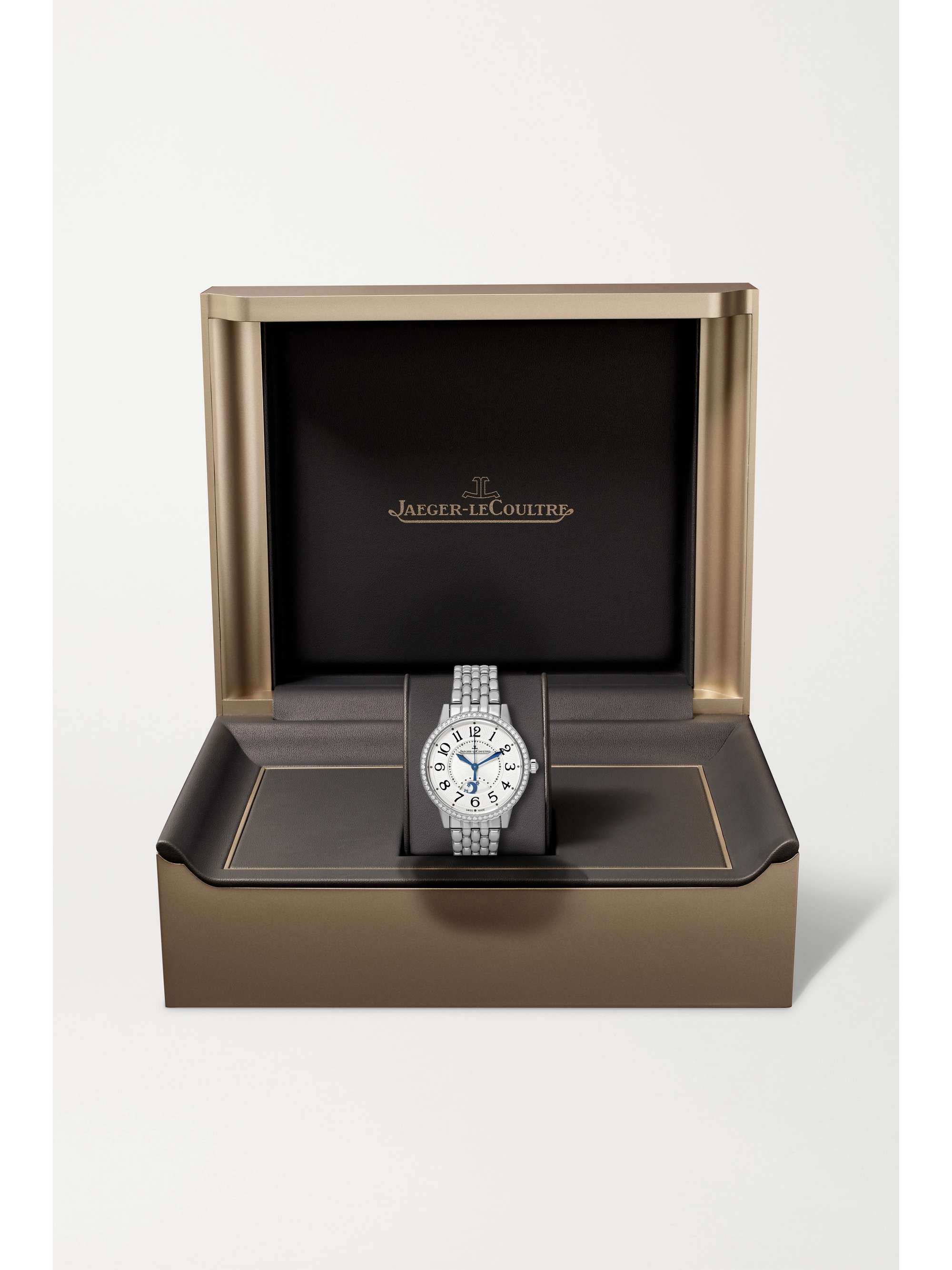 JAEGER-LECOULTRE Montre en acier inoxydable et diamants Rendez-Vous Night & Day Medium, 34 mm