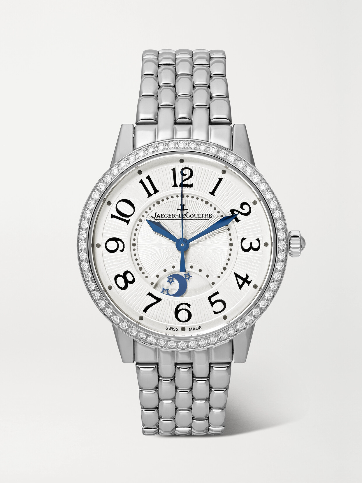 Jaeger-LeCoultre Rendez-vous Night & Day Automatic 34mm Medium Stainless Steel And Diamond Watch - Silver