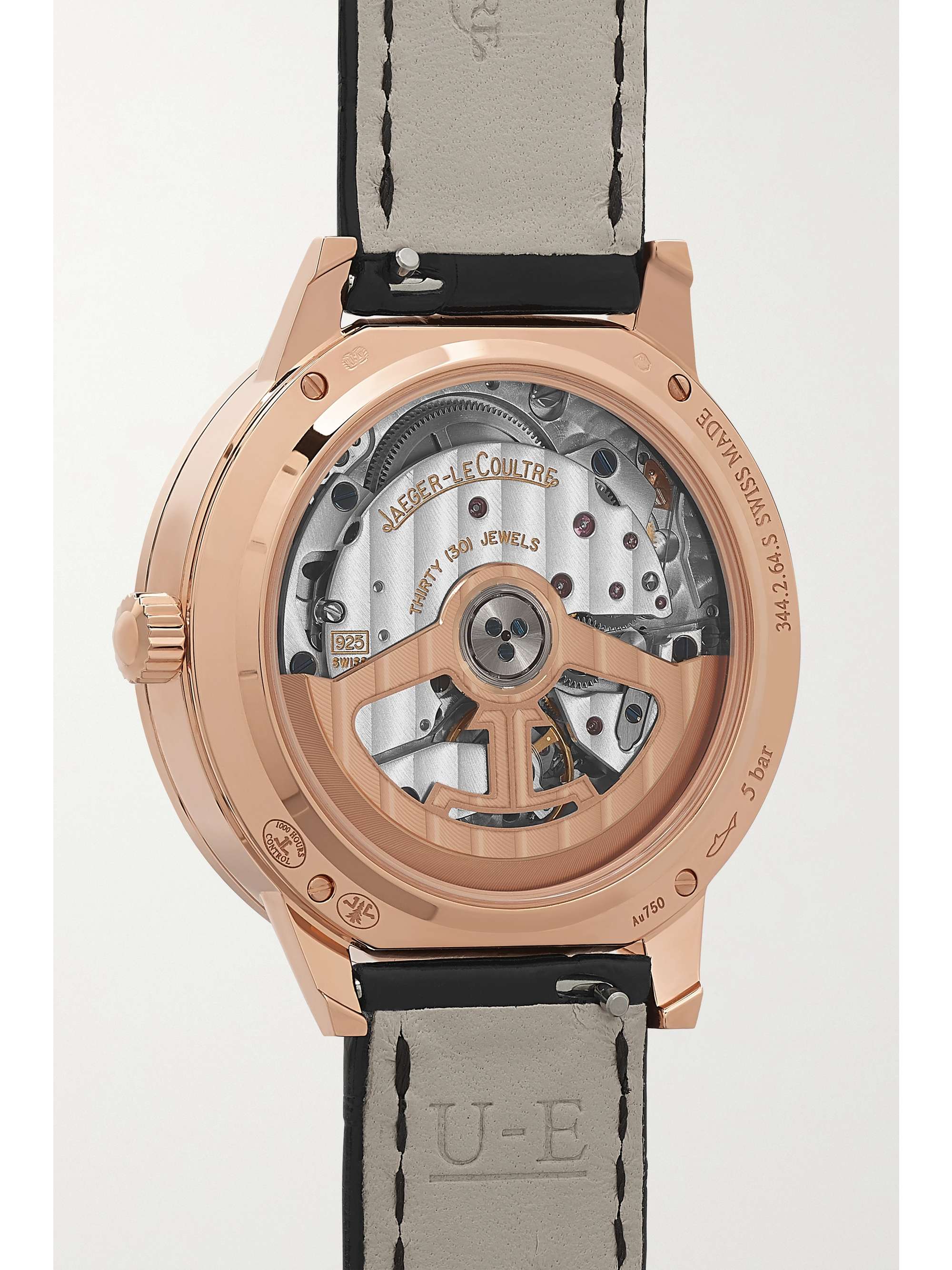 JAEGER LECOULTRE Rendez-Vous Moon Automatic 34mm medium rose gold, alligator and diamond watch