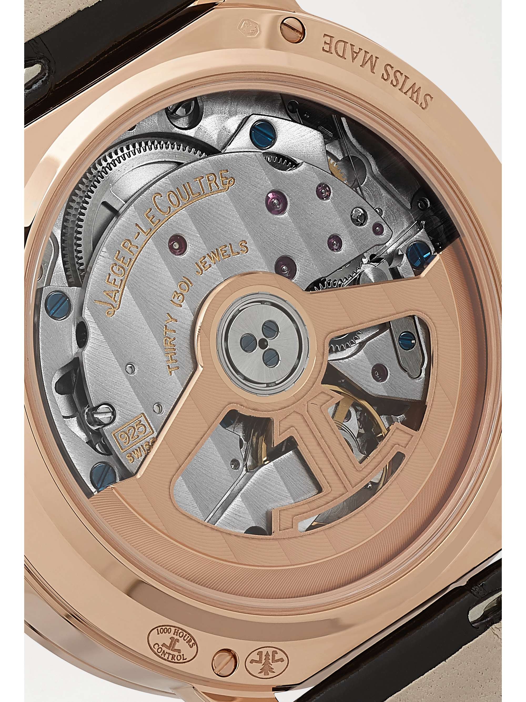 JAEGER LECOULTRE Rendez-Vous Moon Automatic 34mm medium rose gold, alligator and diamond watch