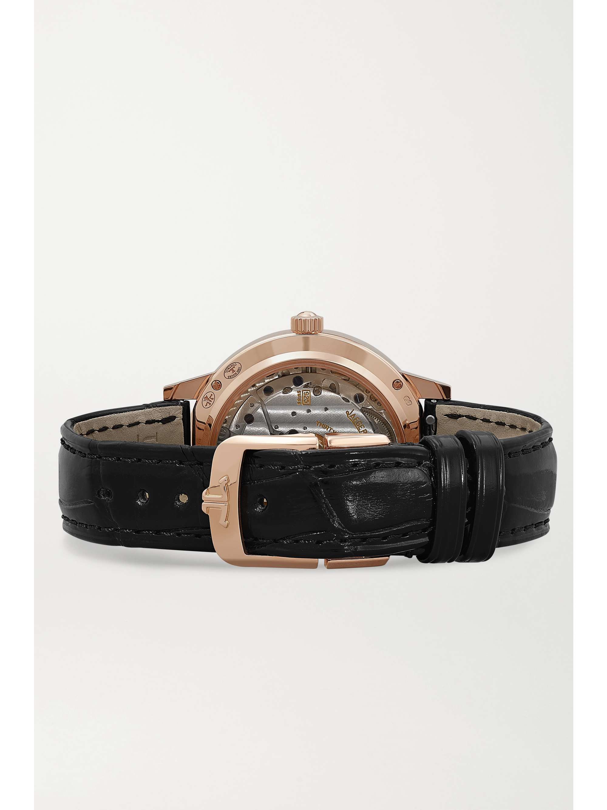 JAEGER LECOULTRE Rendez-Vous Moon Automatic 34mm medium rose gold, alligator and diamond watch