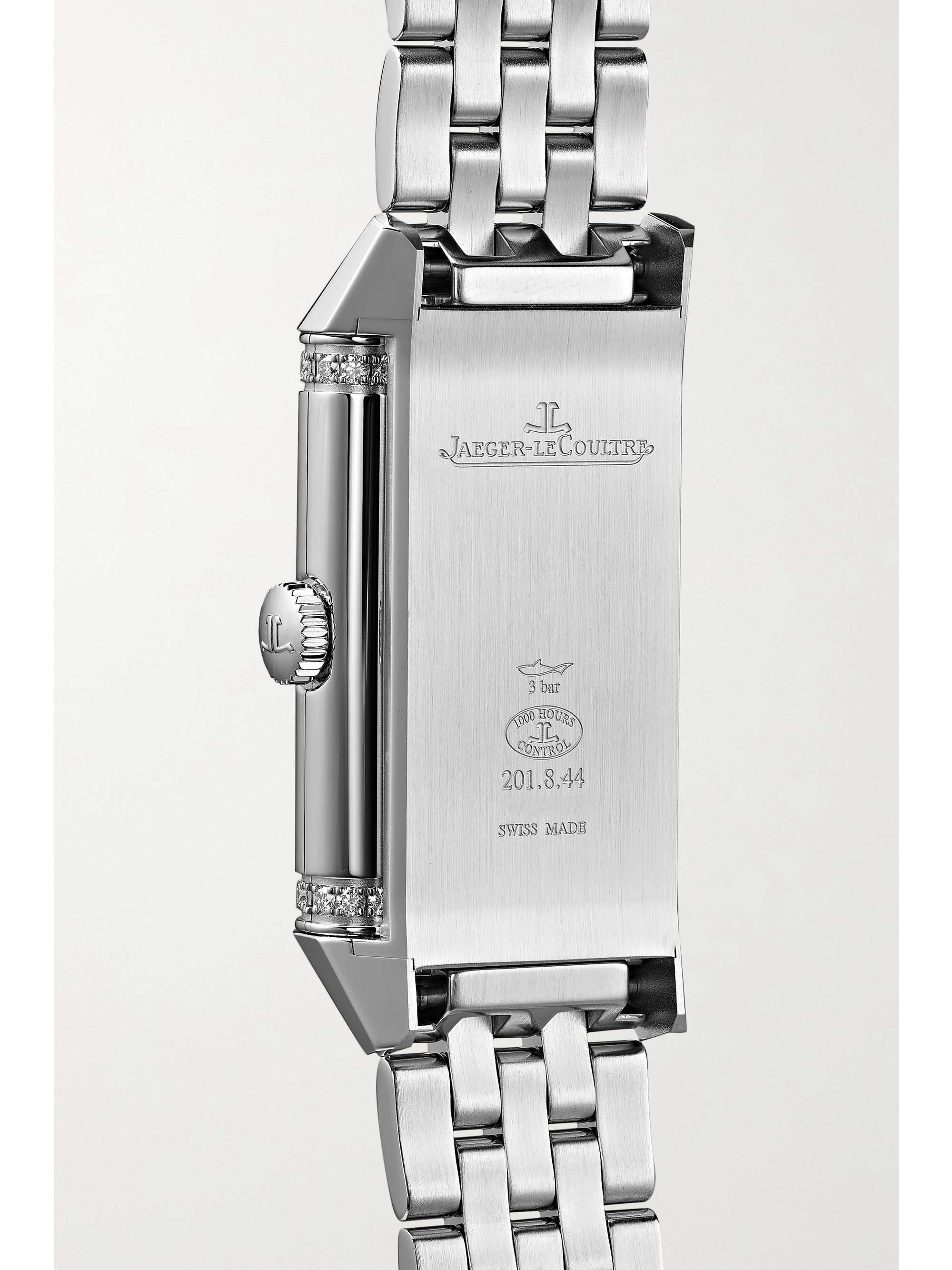 JAEGER-LECOULTRE Reverso One Duetto 40mm x 20mm stainless steel diamond watch