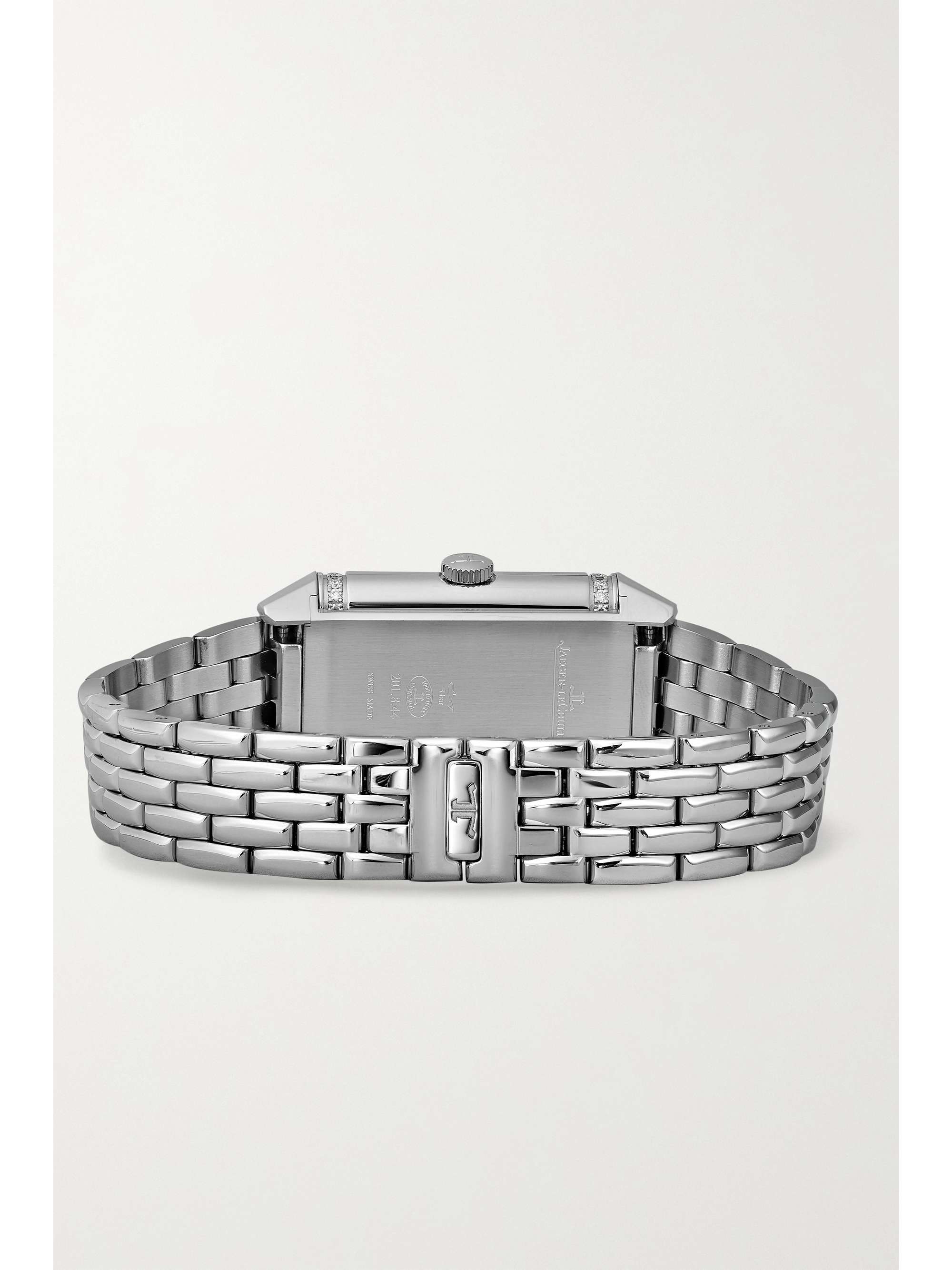 JAEGER-LECOULTRE Reverso One Duetto 40mm x 20mm stainless steel diamond watch