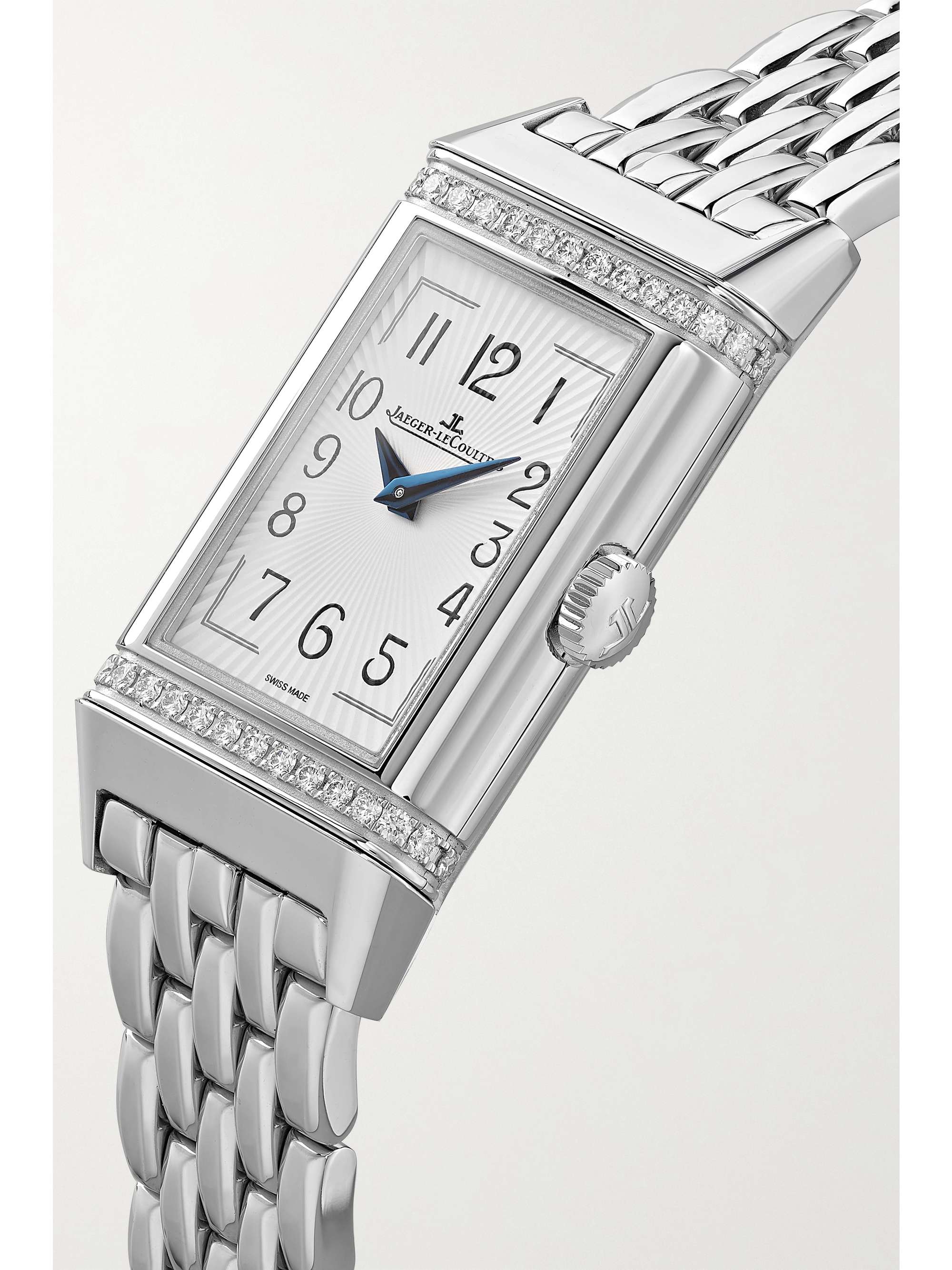 JAEGER-LECOULTRE Reverso One Duetto 40mm x 20mm stainless steel diamond watch