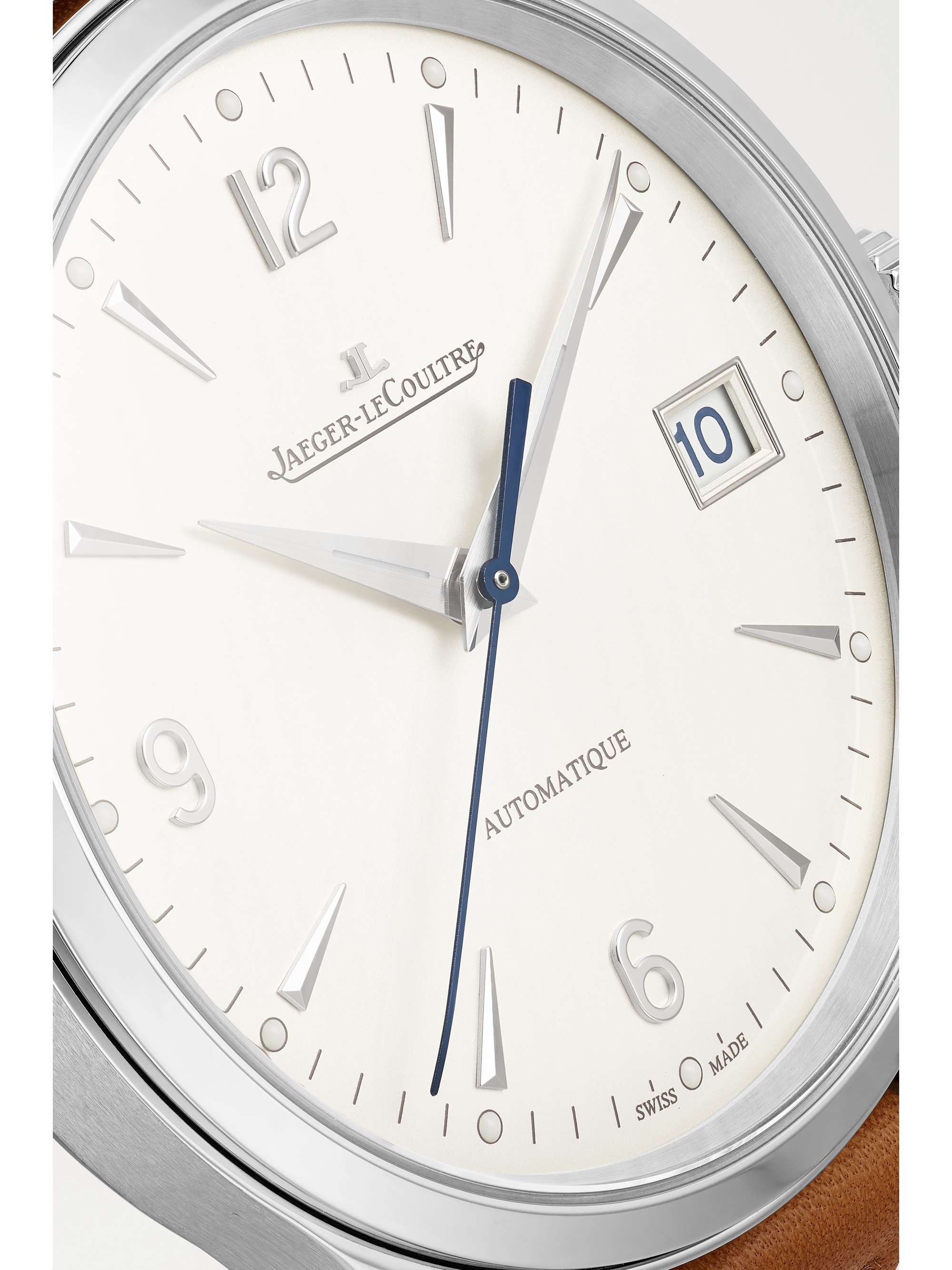 JAEGER LECOULTRE Master Control Date Automatic 40mm stainless steel and leather watch