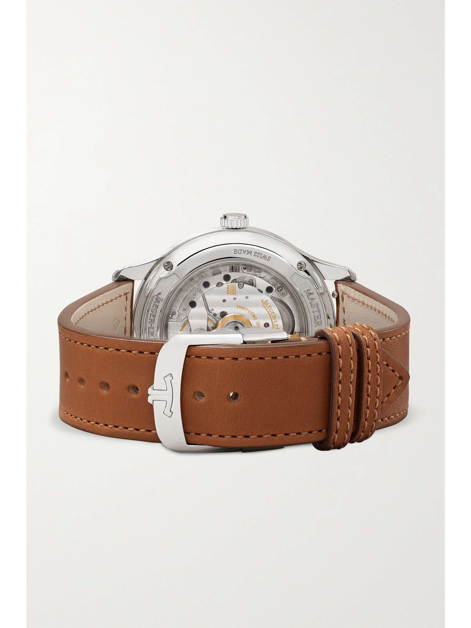 JAEGER LECOULTRE Master Control Date Automatic 40mm stainless steel and leather watch
