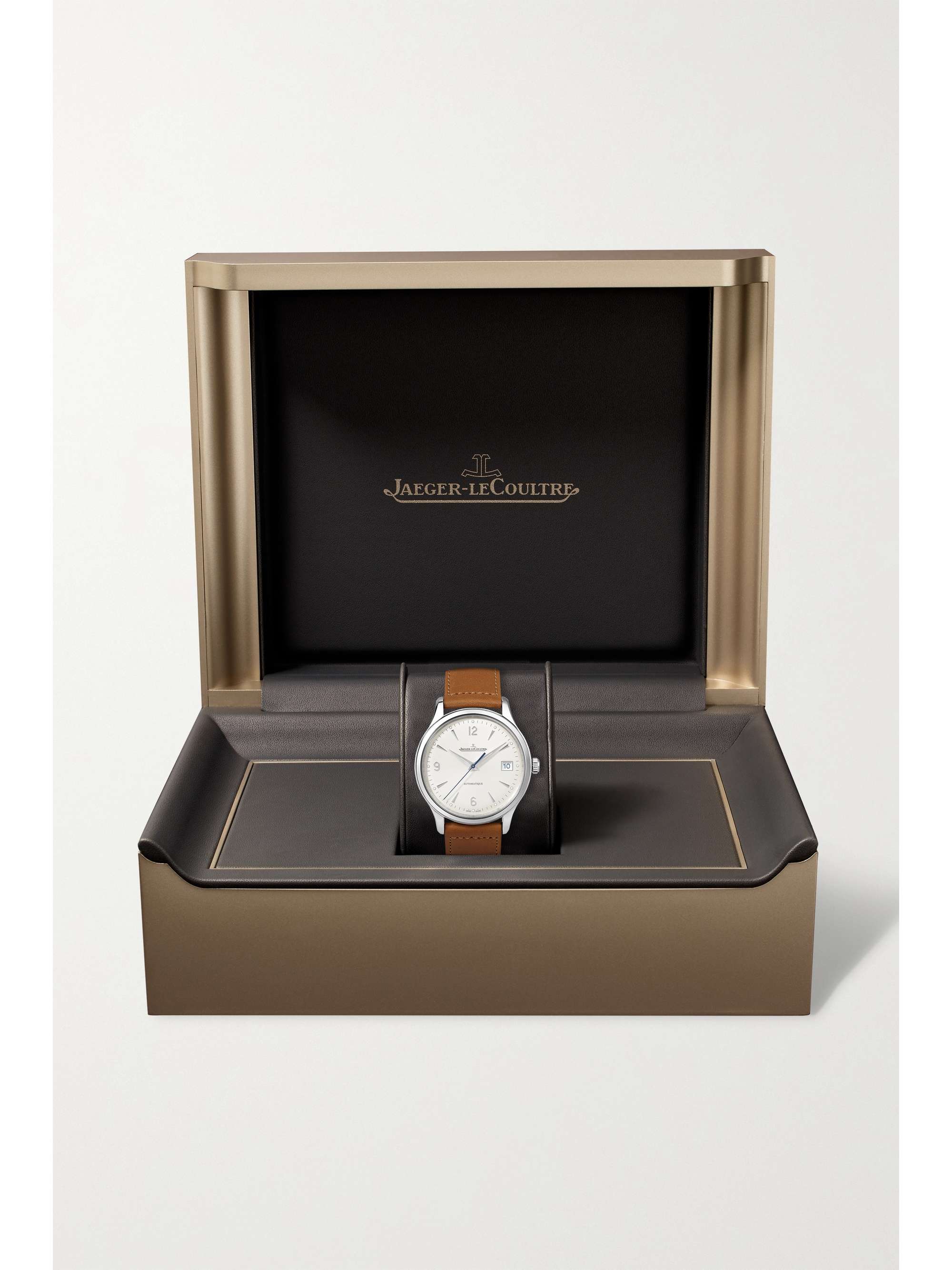 JAEGER LECOULTRE Master Control Date Automatic 40mm stainless steel and leather watch