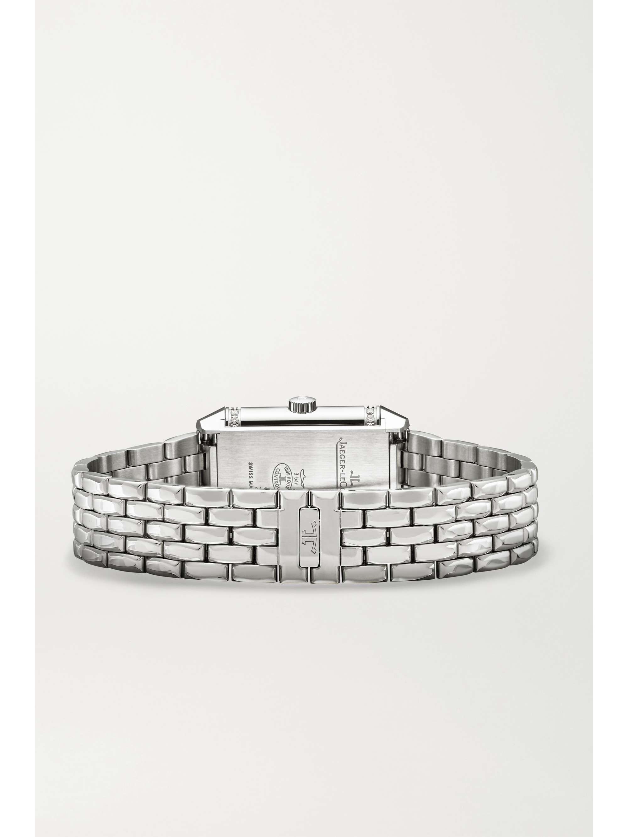 JAEGER LECOULTRE Montre à remontage manuel en or rose et diamants Reverso Classic Duetto Small, 34,2 x 21 mm