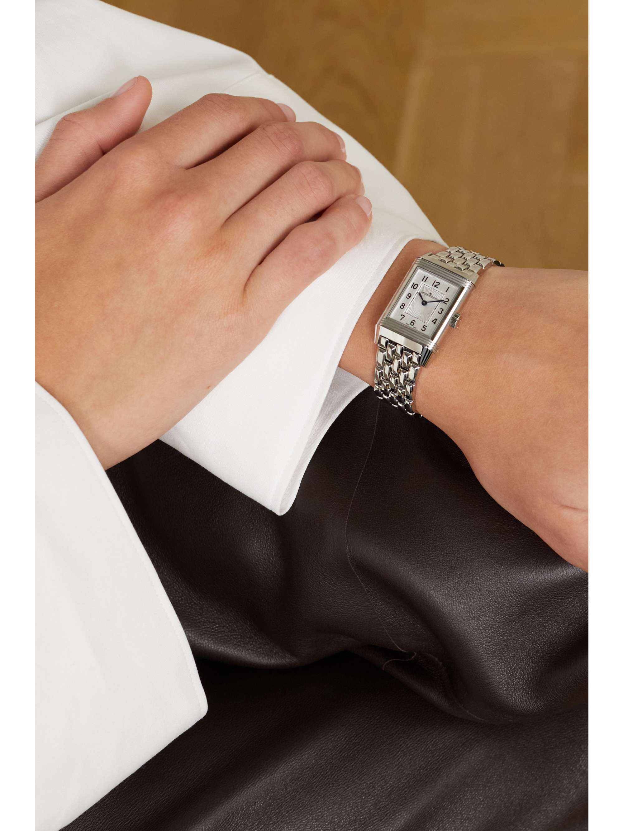 JAEGER LECOULTRE Montre à remontage manuel en or rose et diamants Reverso Classic Duetto Small, 34,2 x 21 mm