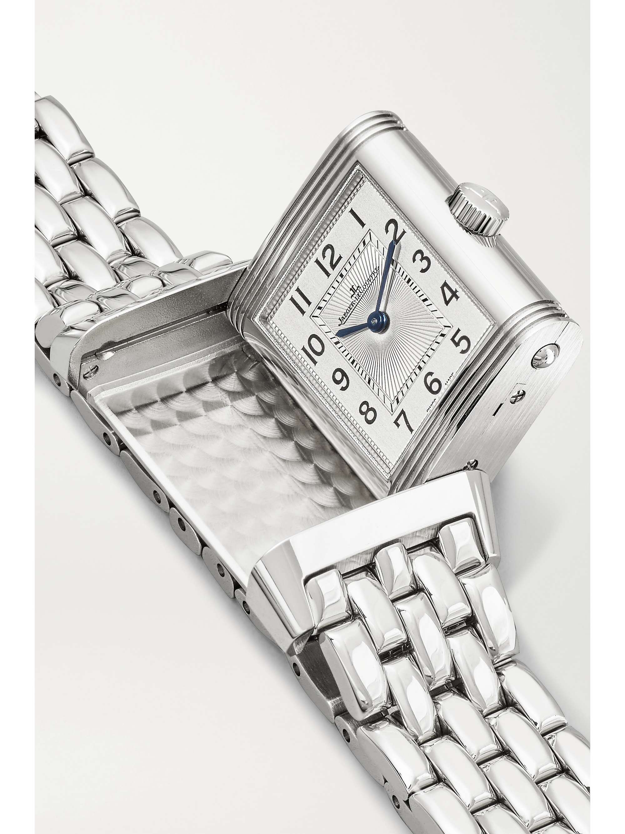 JAEGER LECOULTRE Montre à remontage manuel en or rose et diamants Reverso Classic Duetto Small, 34,2 x 21 mm