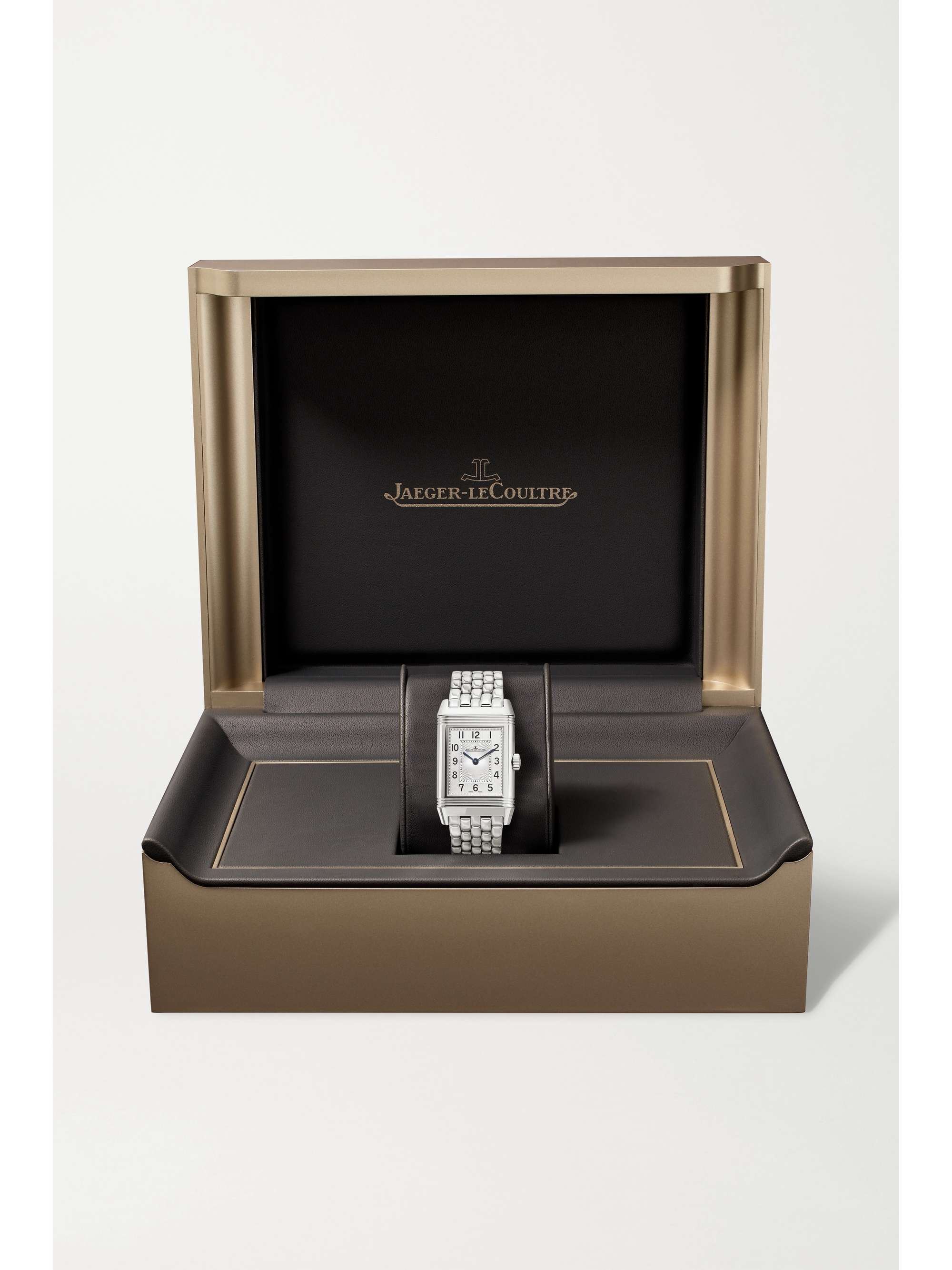JAEGER LECOULTRE Montre à remontage manuel en or rose et diamants Reverso Classic Duetto Small, 34,2 x 21 mm