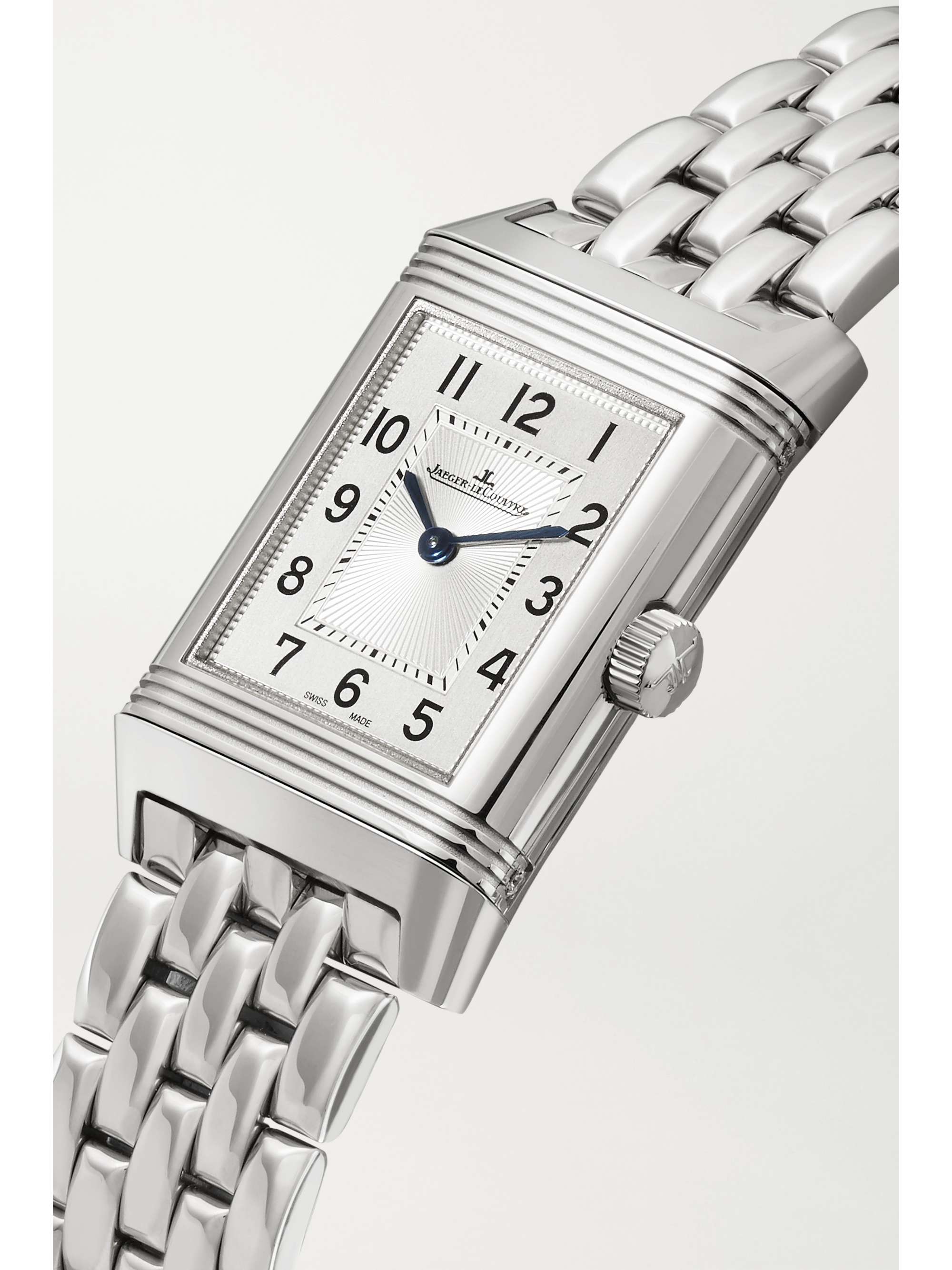 JAEGER LECOULTRE Montre à remontage manuel en or rose et diamants Reverso Classic Duetto Small, 34,2 x 21 mm