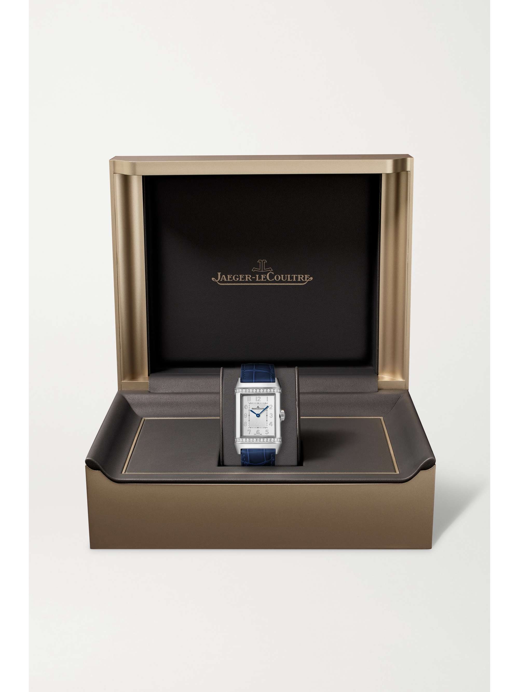 JAEGER LECOULTRE Reverso Classic Duetto Automatic 24mm medium stainless steel, alligator and diamond watch