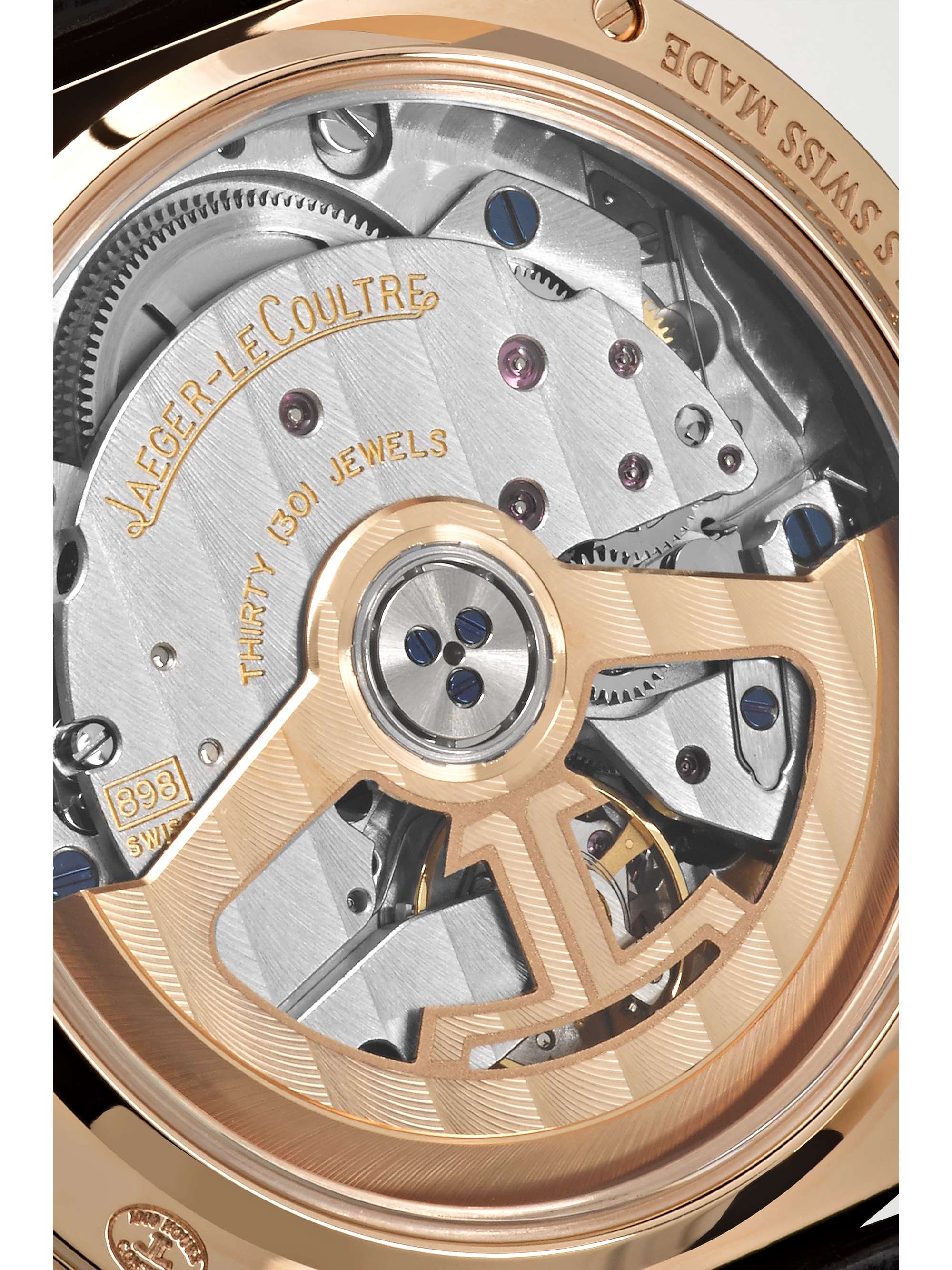 JAEGER LECOULTRE Rendez-Vous Night & Day Automatic 34mm medium rose gold, alligator and diamond watch