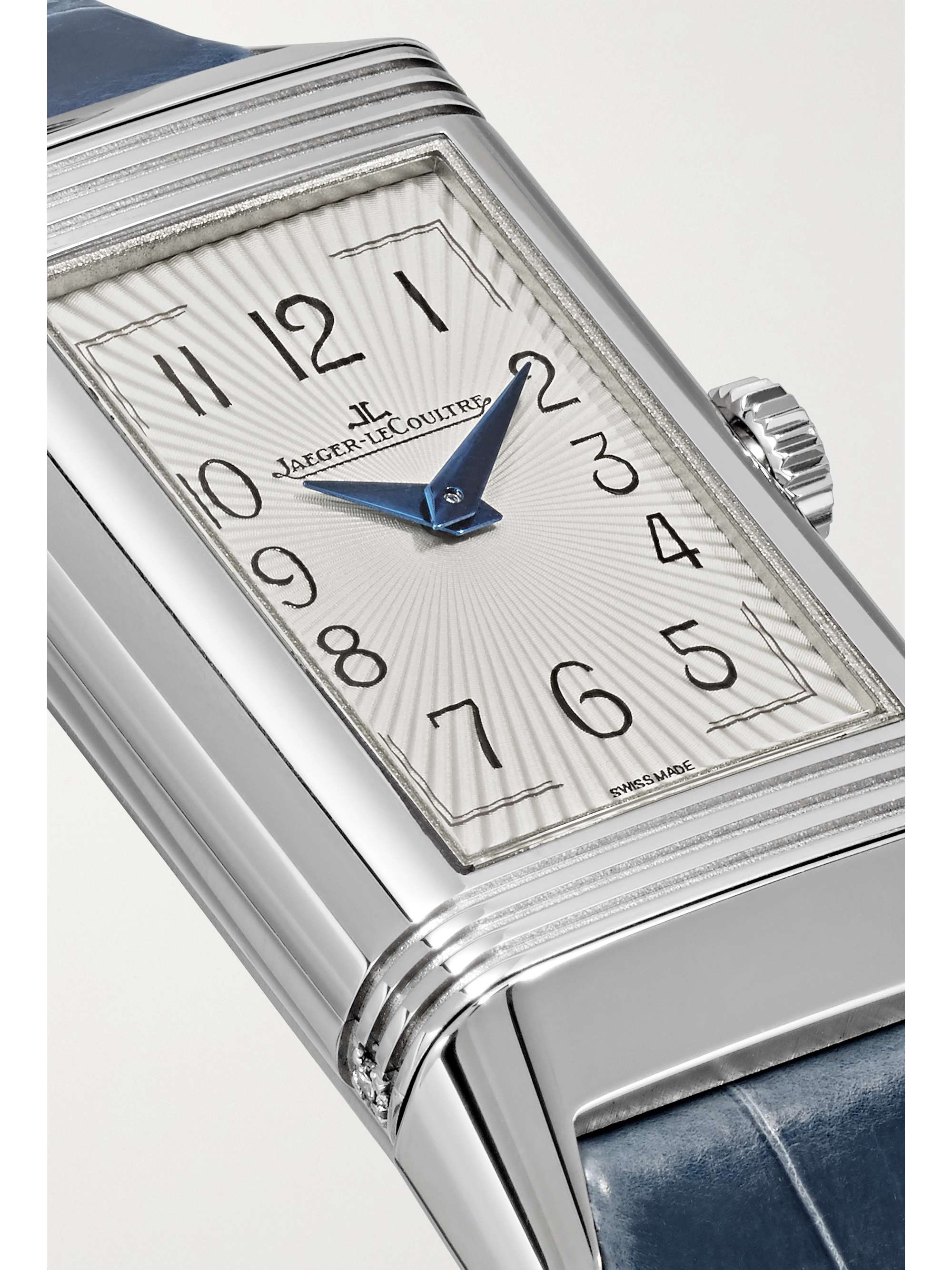 JAEGER LECOULTRE Reverso One Duetto Moon Hand-Wound Moon-Phase 40.1mm x 20mm stainless steel, alligator and diamond watch