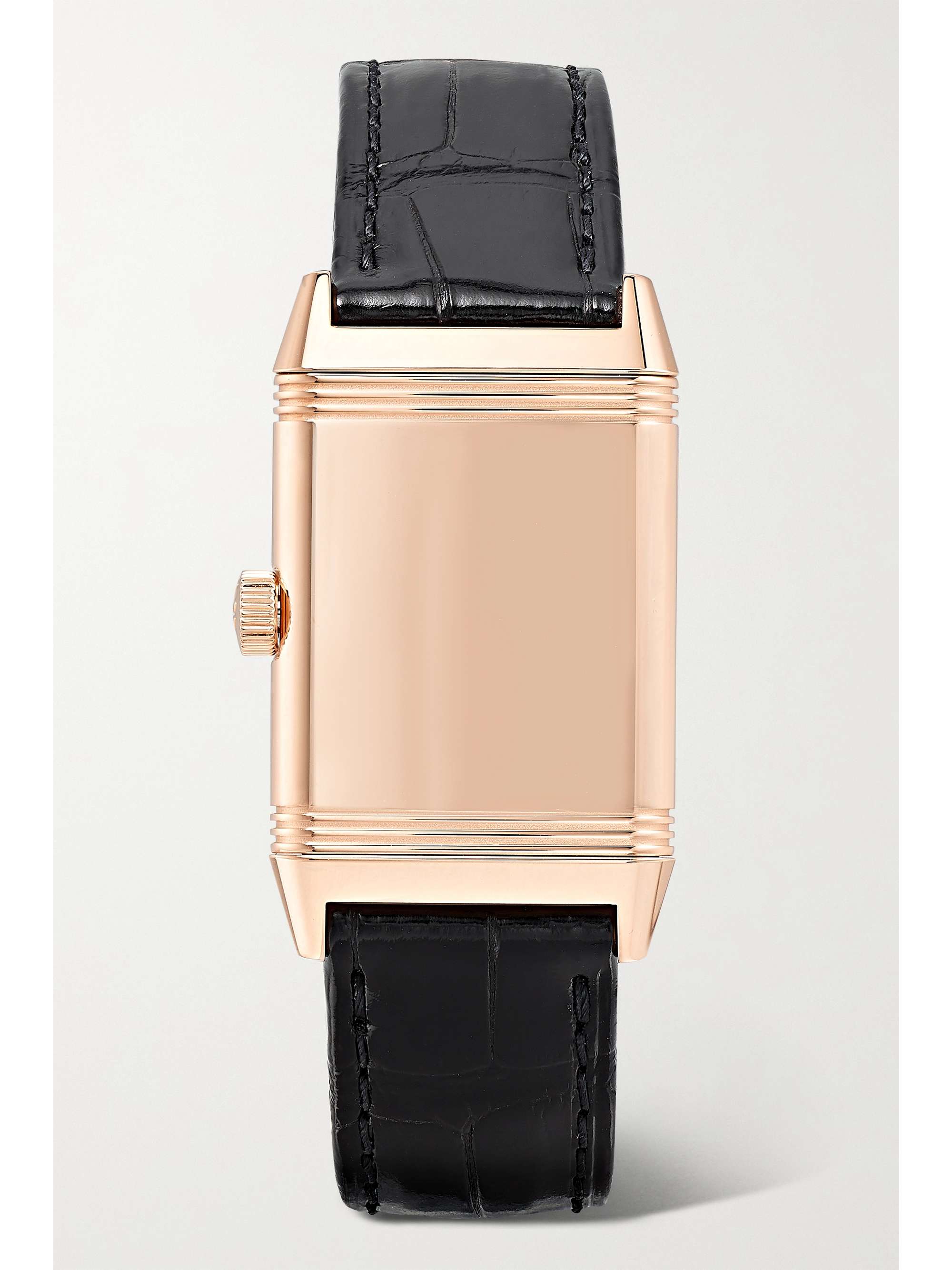 JAEGER-LECOULTRE Reverso Classic small hand-wound 35.8mm x 21mm rose gold and alligator watch