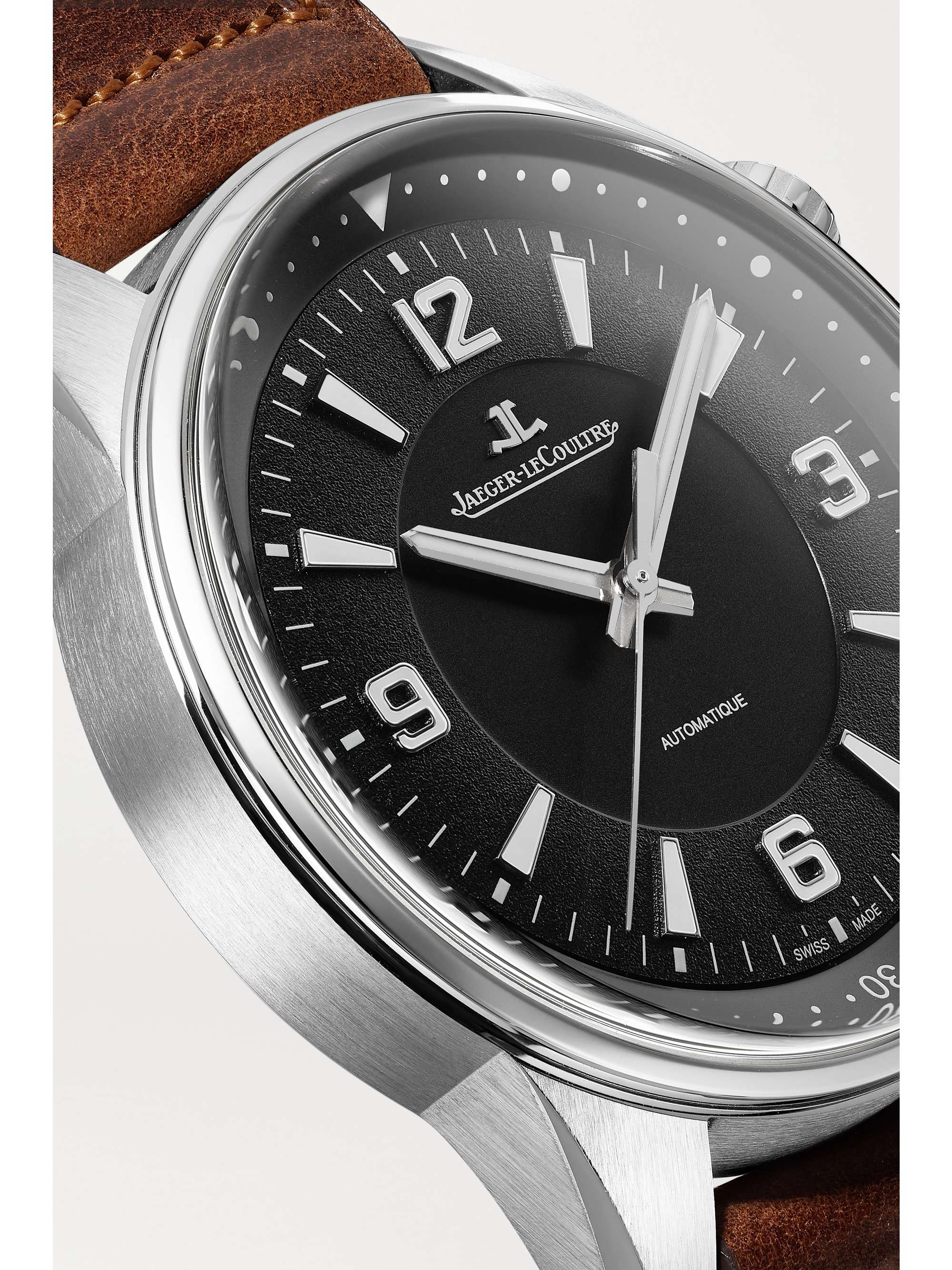 JAEGER LECOULTRE Montre en acier inoxydable à bracelet en cuir Polaris Automatic, 41 mm