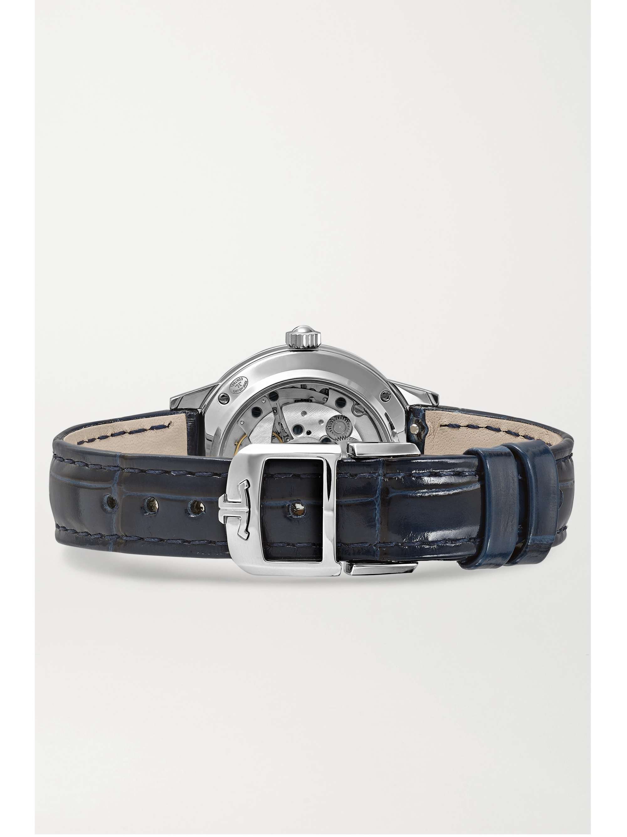 JAEGER LECOULTRE Rendez-Vous Night & Day 29mm small stainless steel, alligator and diamond watch
