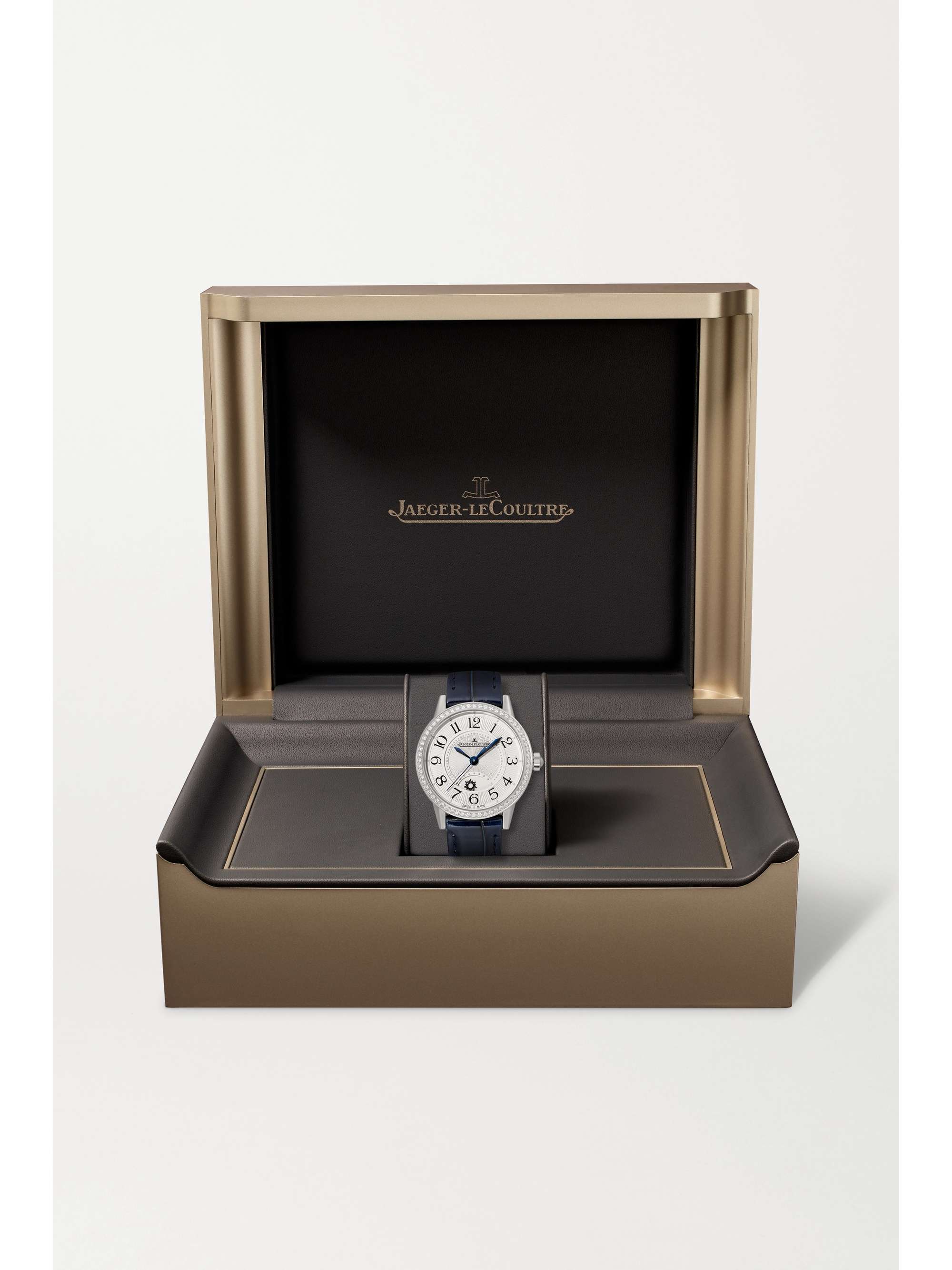 JAEGER LECOULTRE Rendez-Vous Night & Day 29mm small stainless steel, alligator and diamond watch