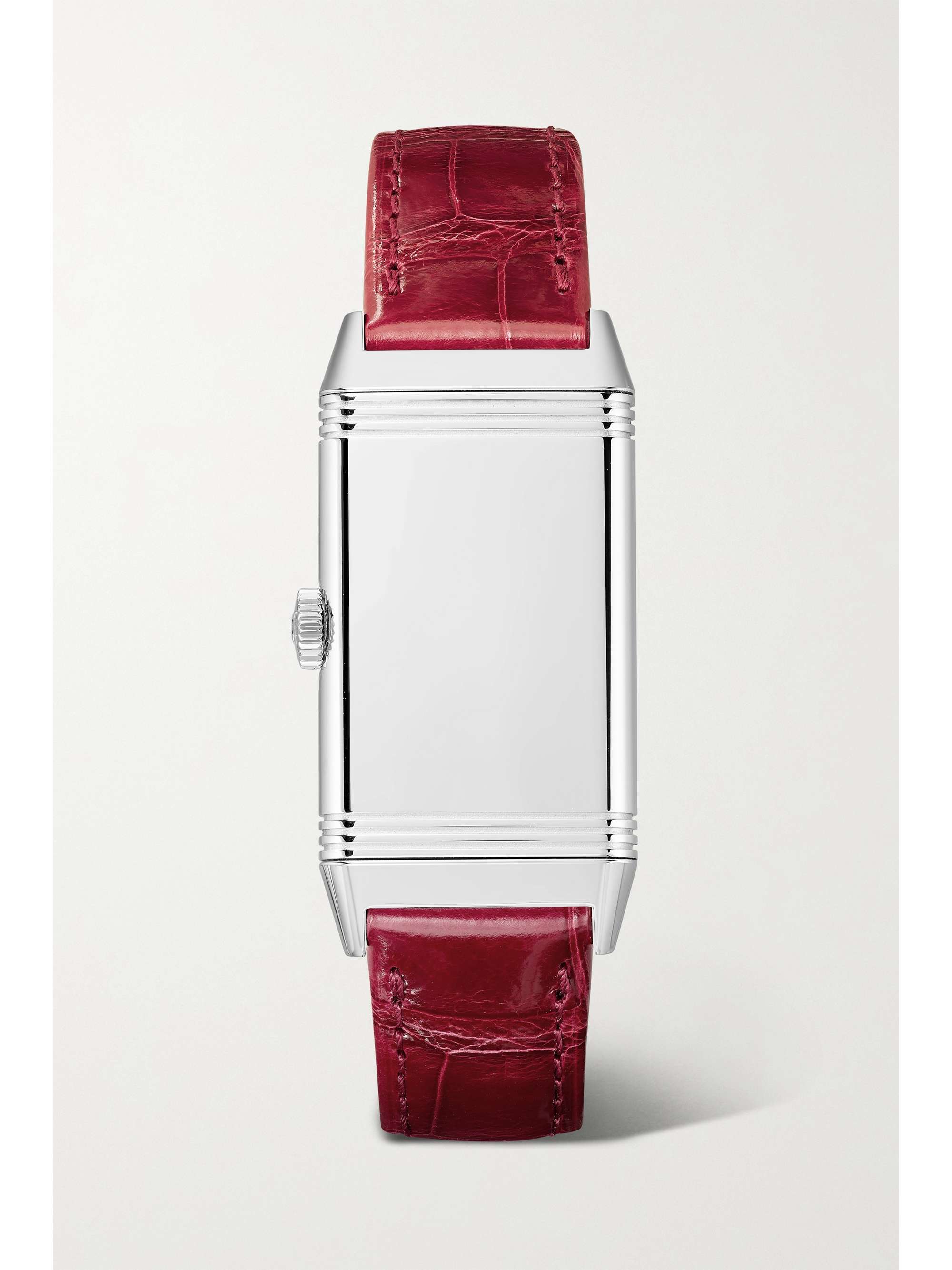 JAEGER LECOULTRE Reverso One 20 毫米精钢钻石腕表（短吻鳄鱼皮表带）