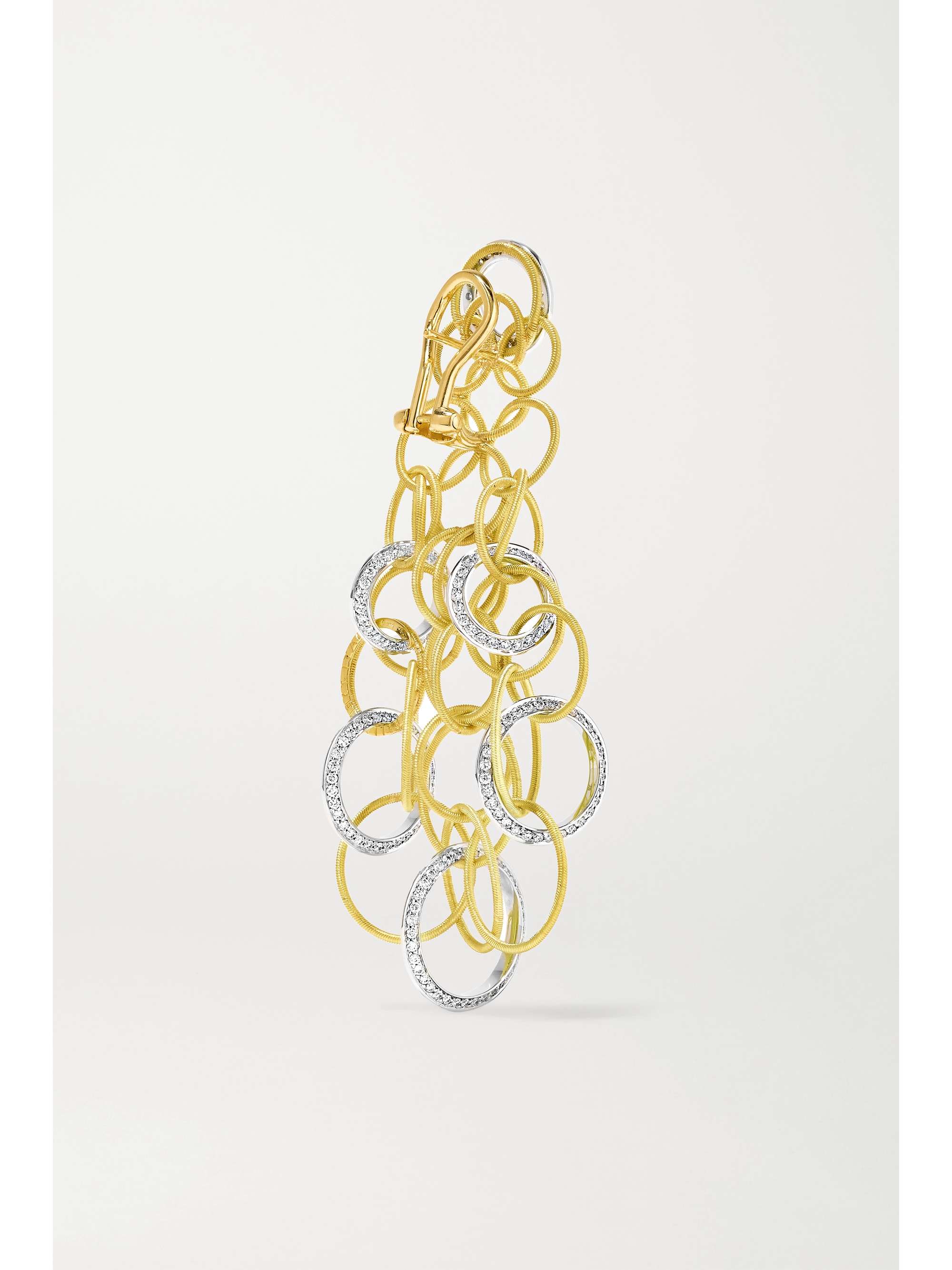 BUCCELLATI Hawaii 18-karat yellow and white gold diamond earrings