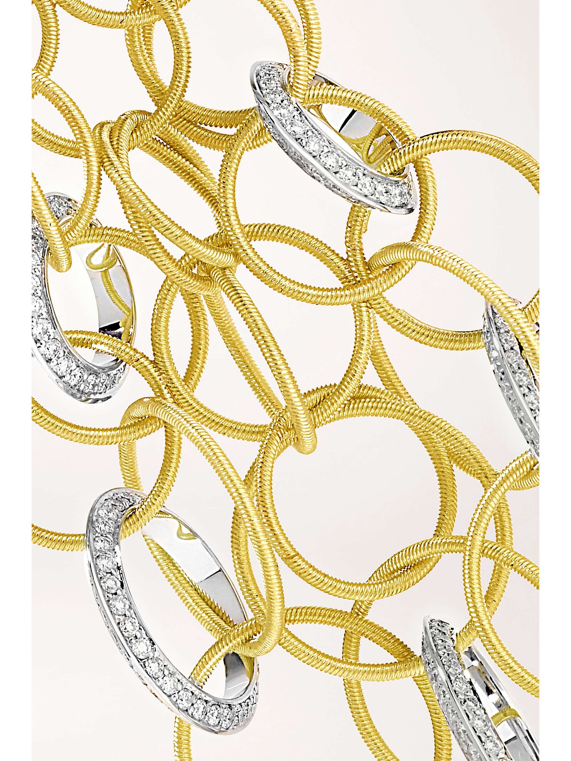 BUCCELLATI Hawaii 18-karat yellow and white gold diamond earrings