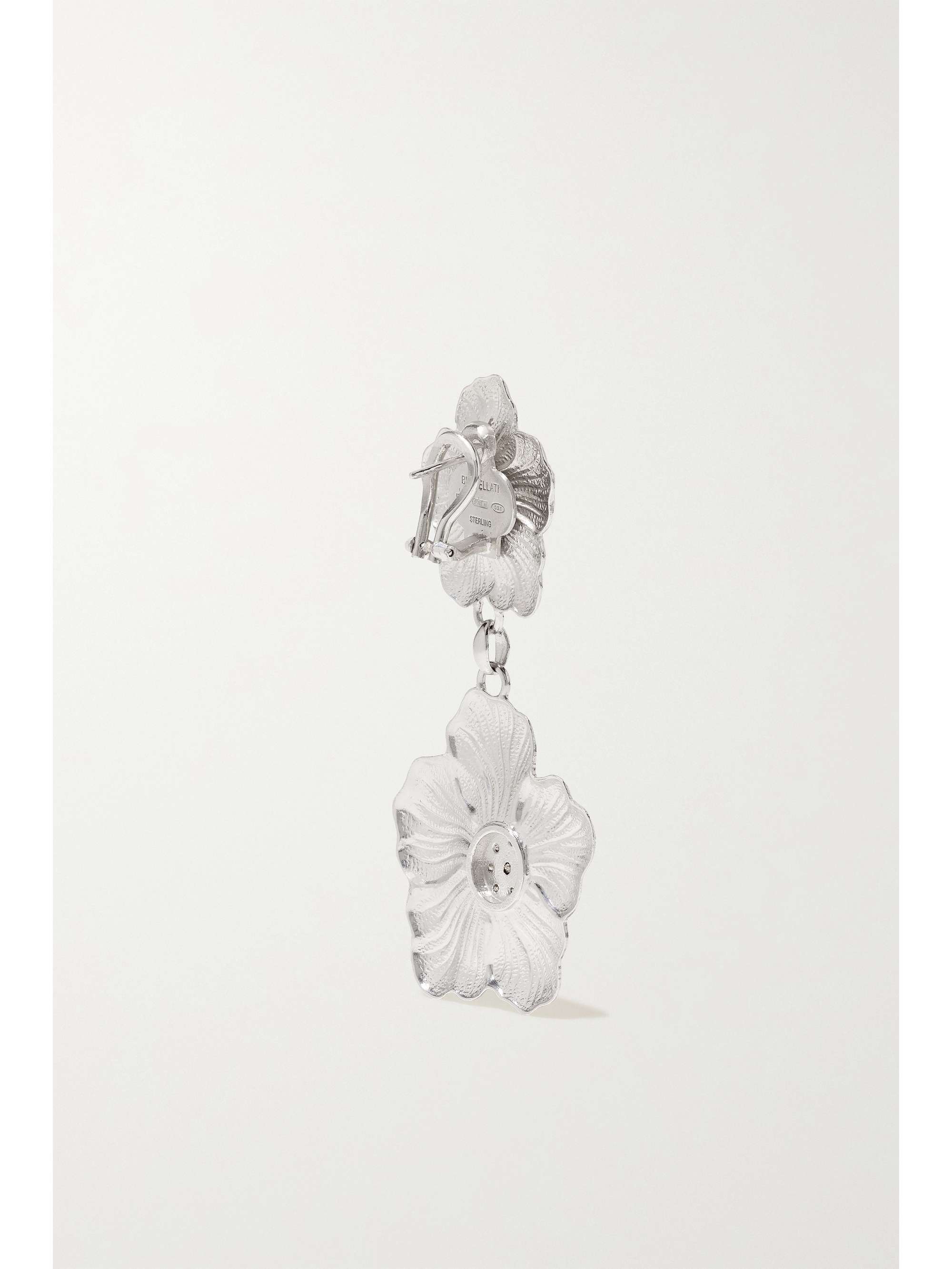 BUCCELLATI Gardenia silver and gold vermeil diamond earrings