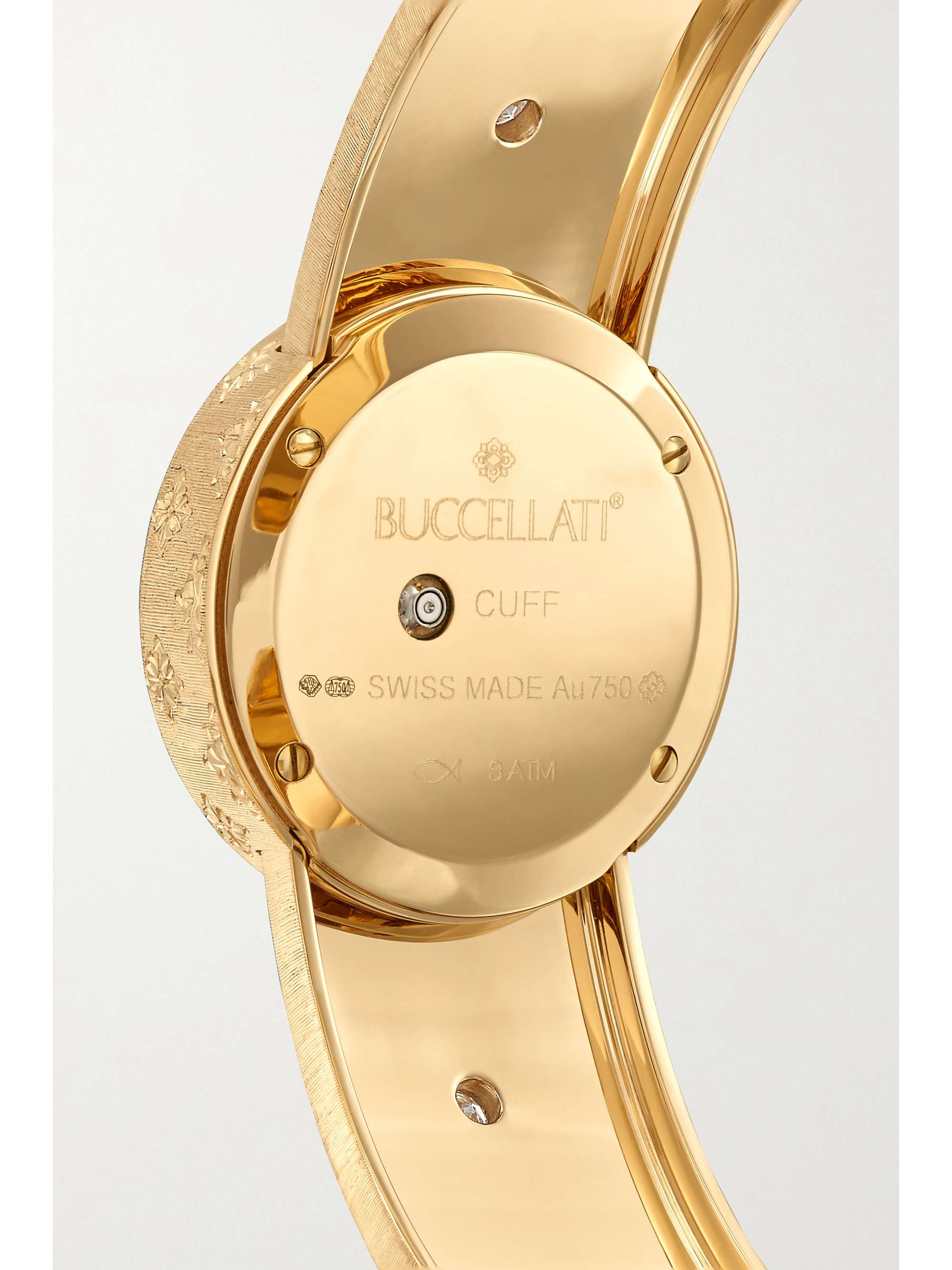 BUCCELLATI Montre en or 18 carats (750/1000), malachite et diamants Macri 24 mm