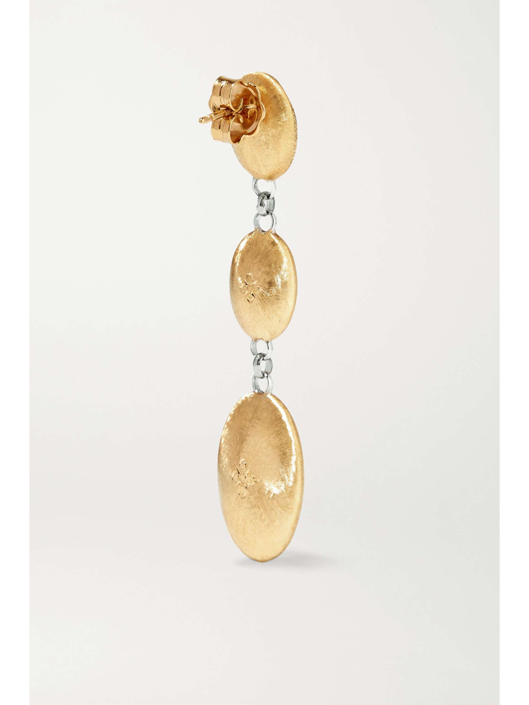 BUCCELLATI Macri 18-karat yellow and white gold diamond earrings
