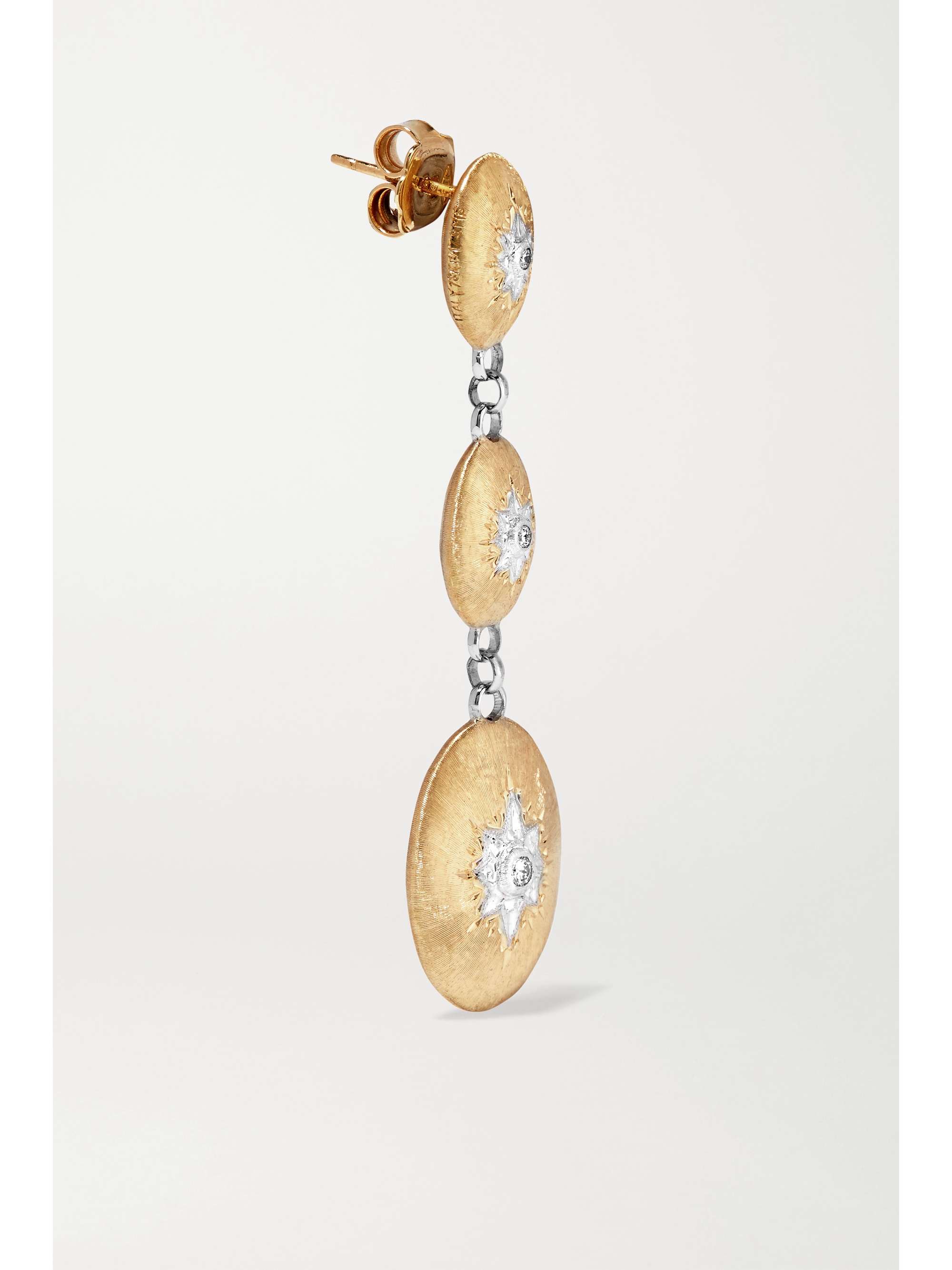 BUCCELLATI Macri 18-karat yellow and white gold diamond earrings