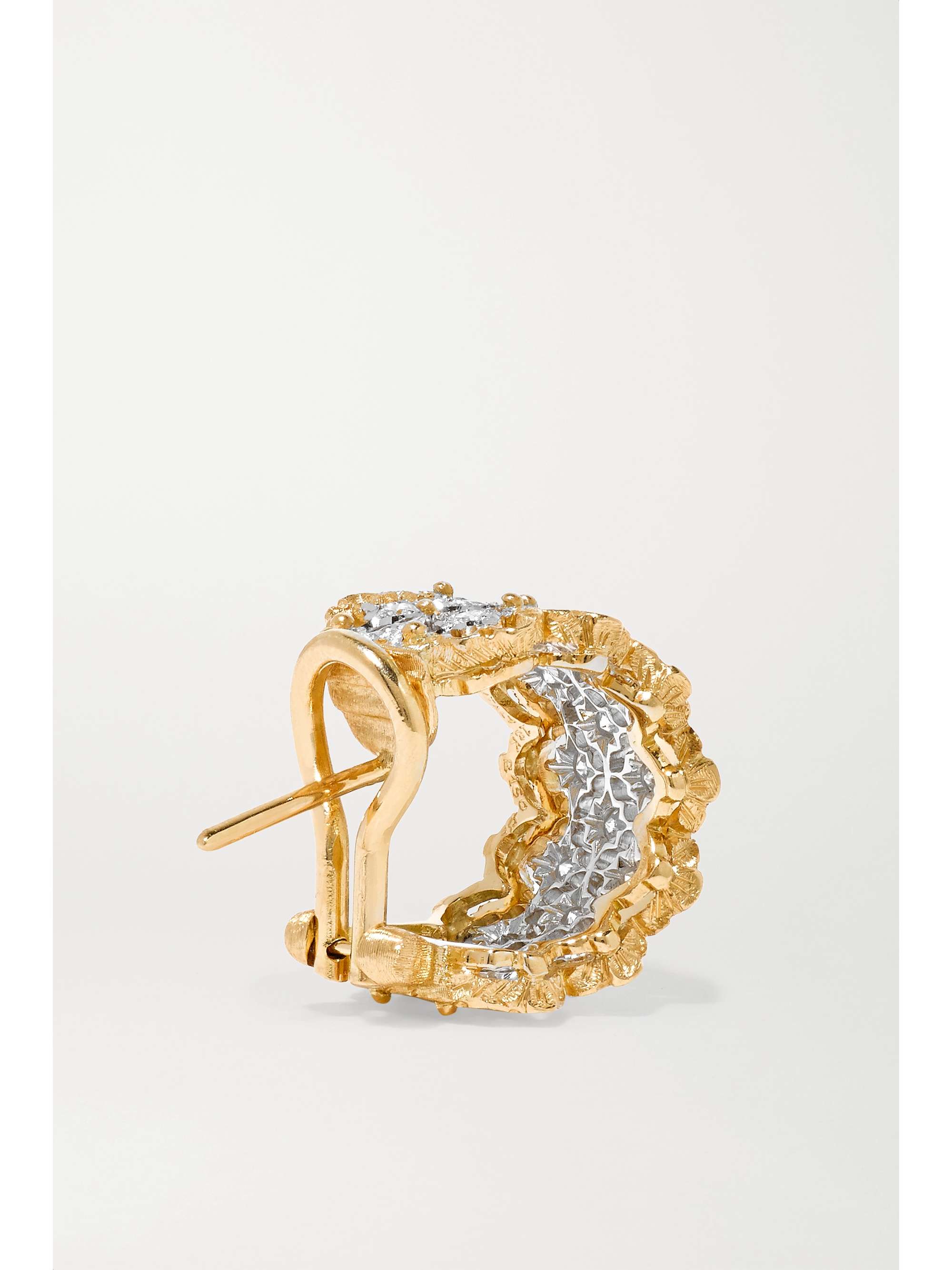 BUCCELLATI Rombi 18-karat yellow and white gold diamond earrings
