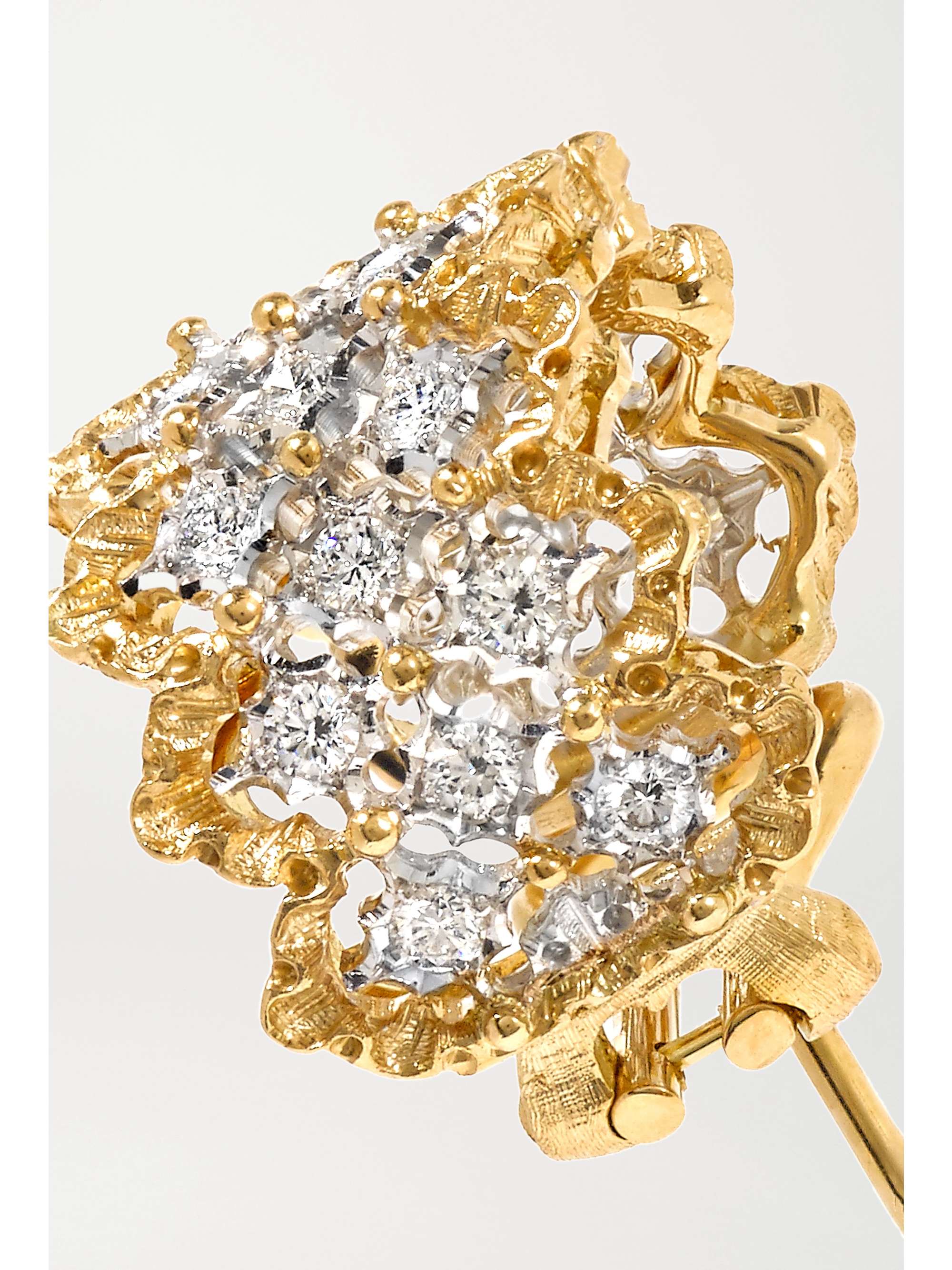 BUCCELLATI Rombi 18-karat yellow and white gold diamond earrings