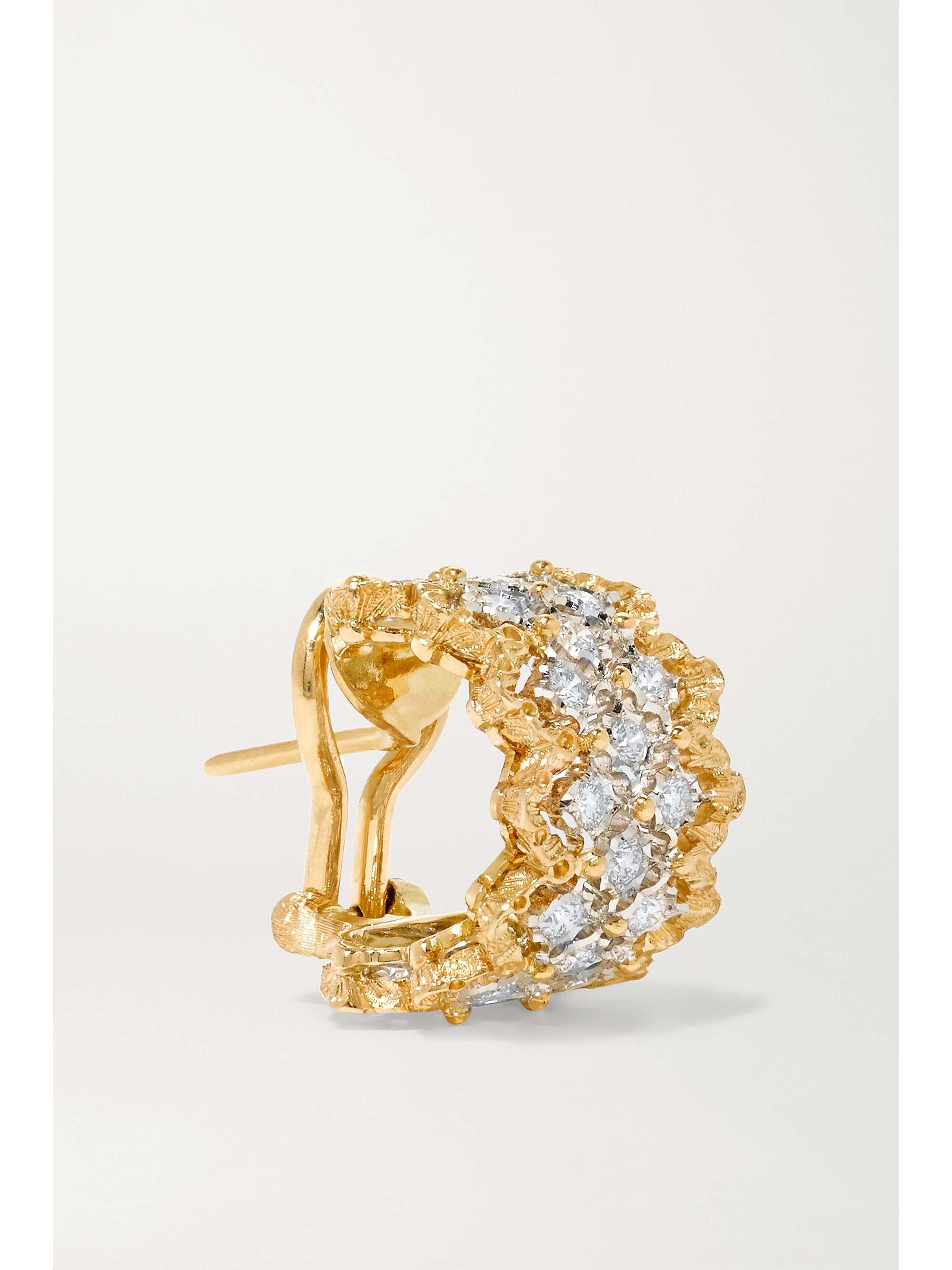 BUCCELLATI Rombi 18-karat yellow and white gold diamond earrings