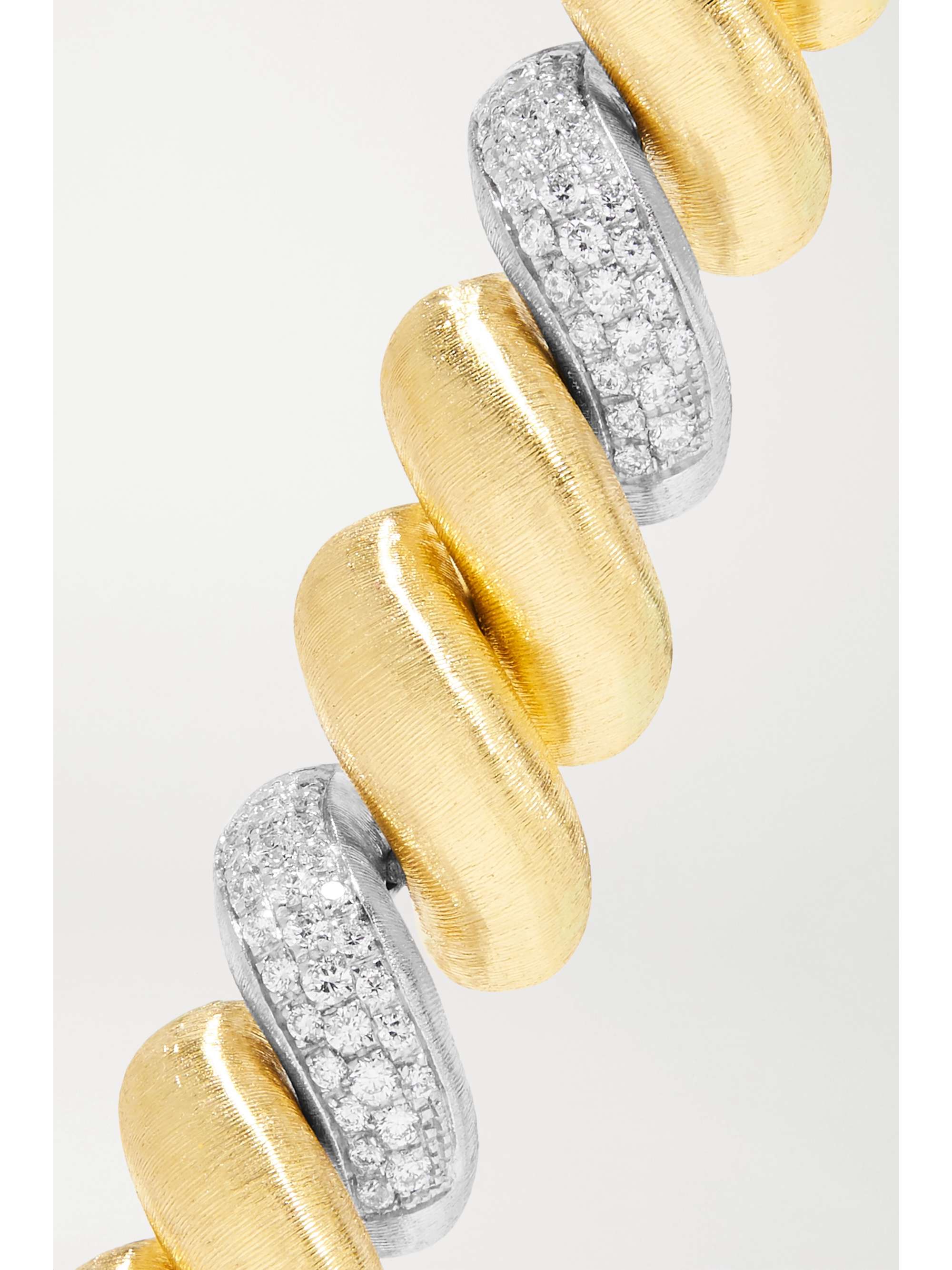 BUCCELLATI 18-karat yellow and white gold diamond bracelet