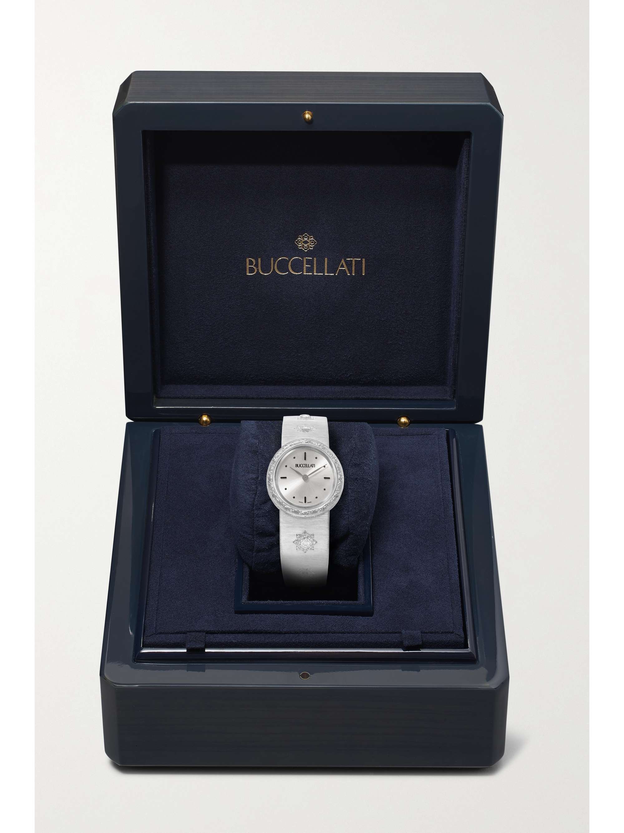 BUCCELLATI Macri 24mm 18-karat gold, malachite and diamond watch