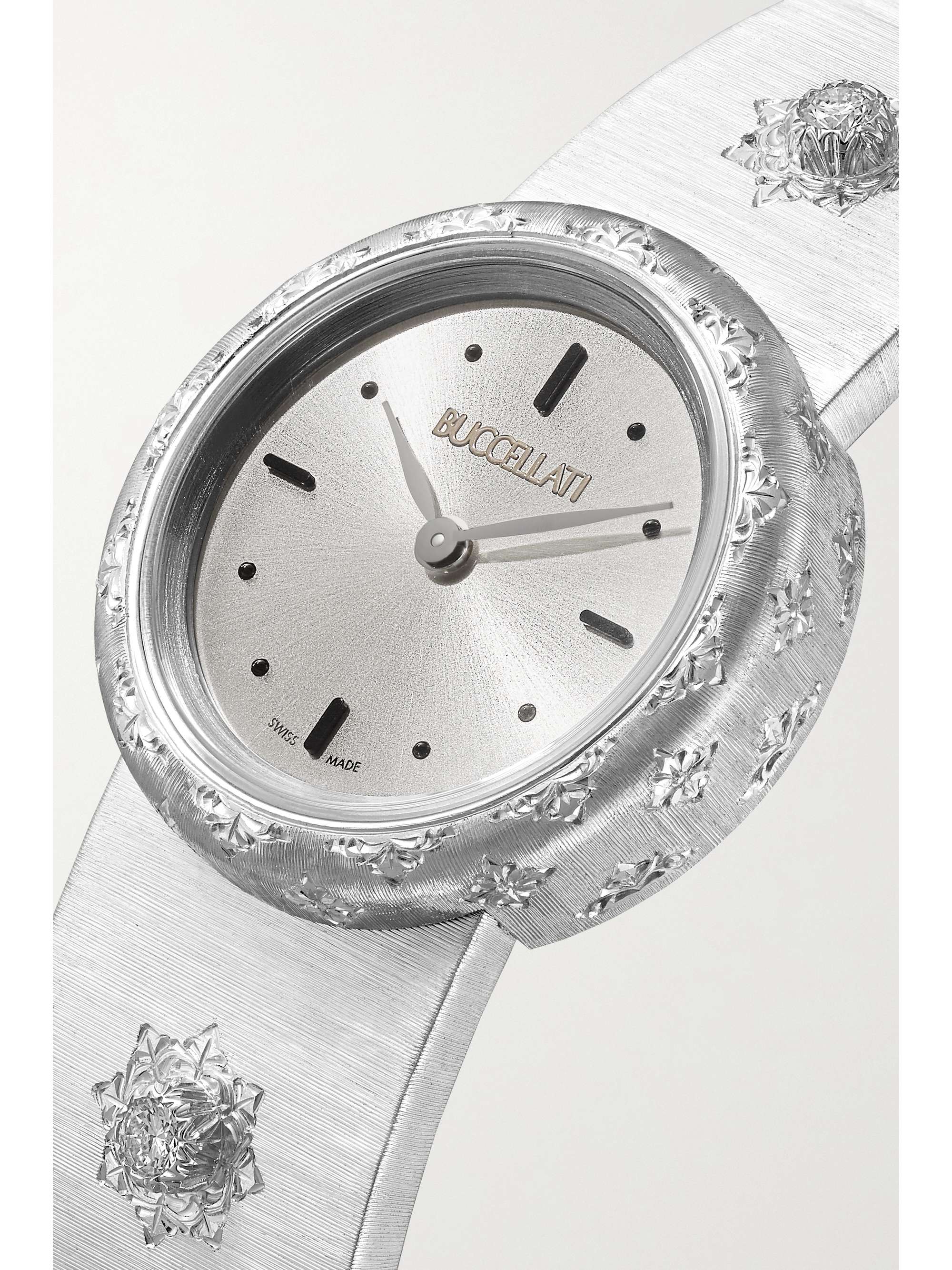 BUCCELLATI Macri 24mm 18-karat gold, malachite and diamond watch