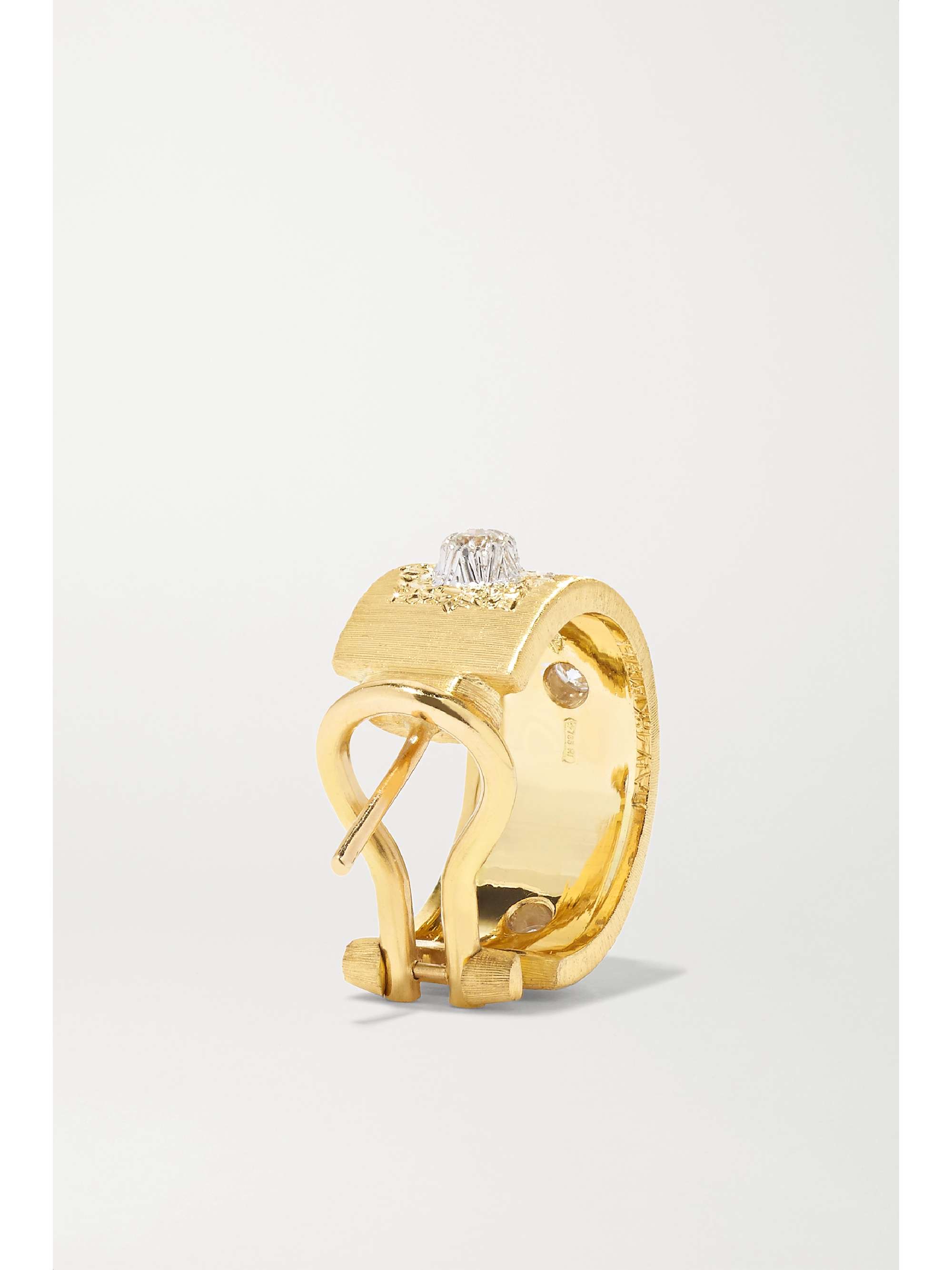 BUCCELLATI Macri Classica 18K 黄金钻石耳环