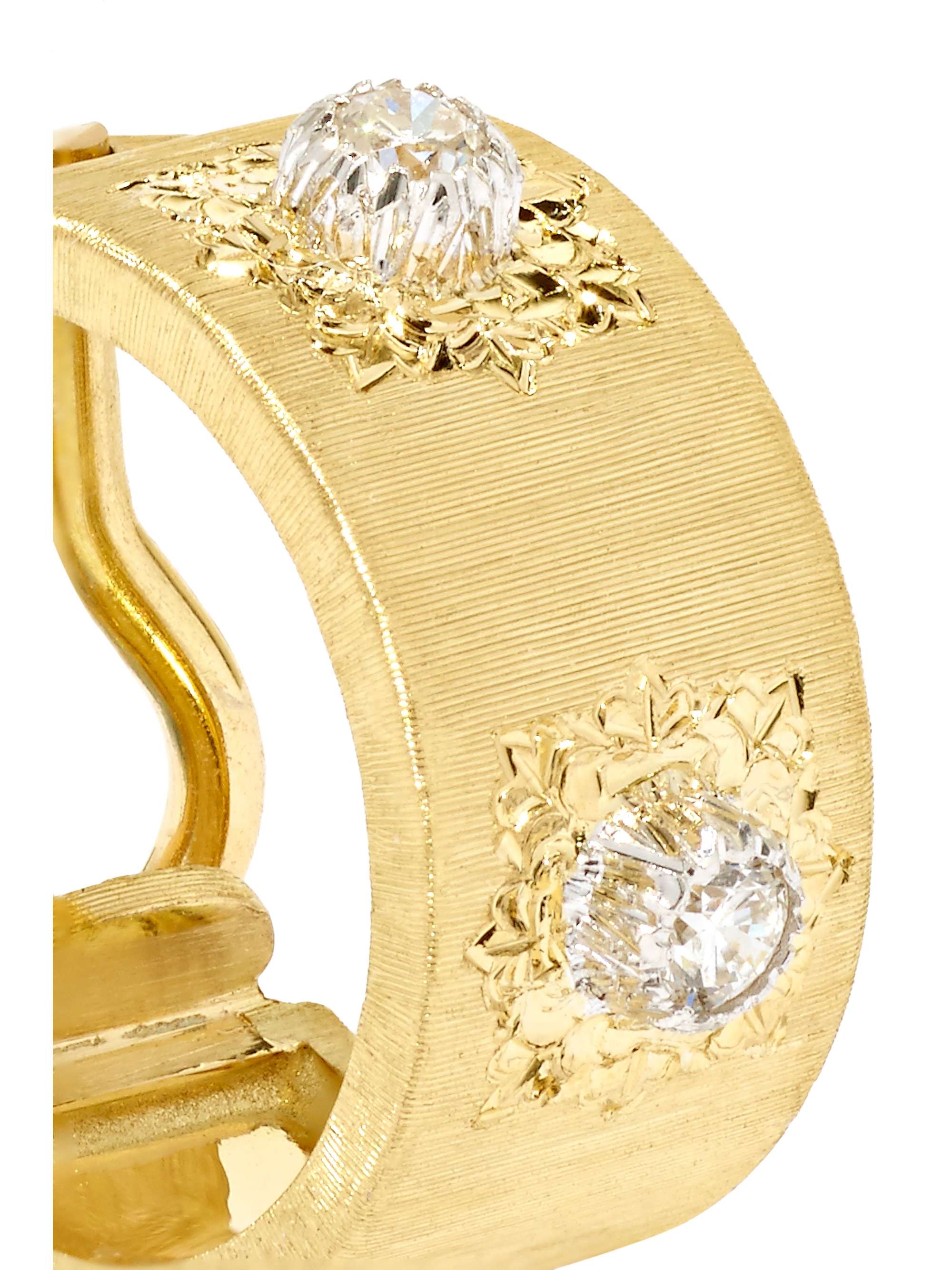 BUCCELLATI Macri Classica 18K 黄金钻石耳环