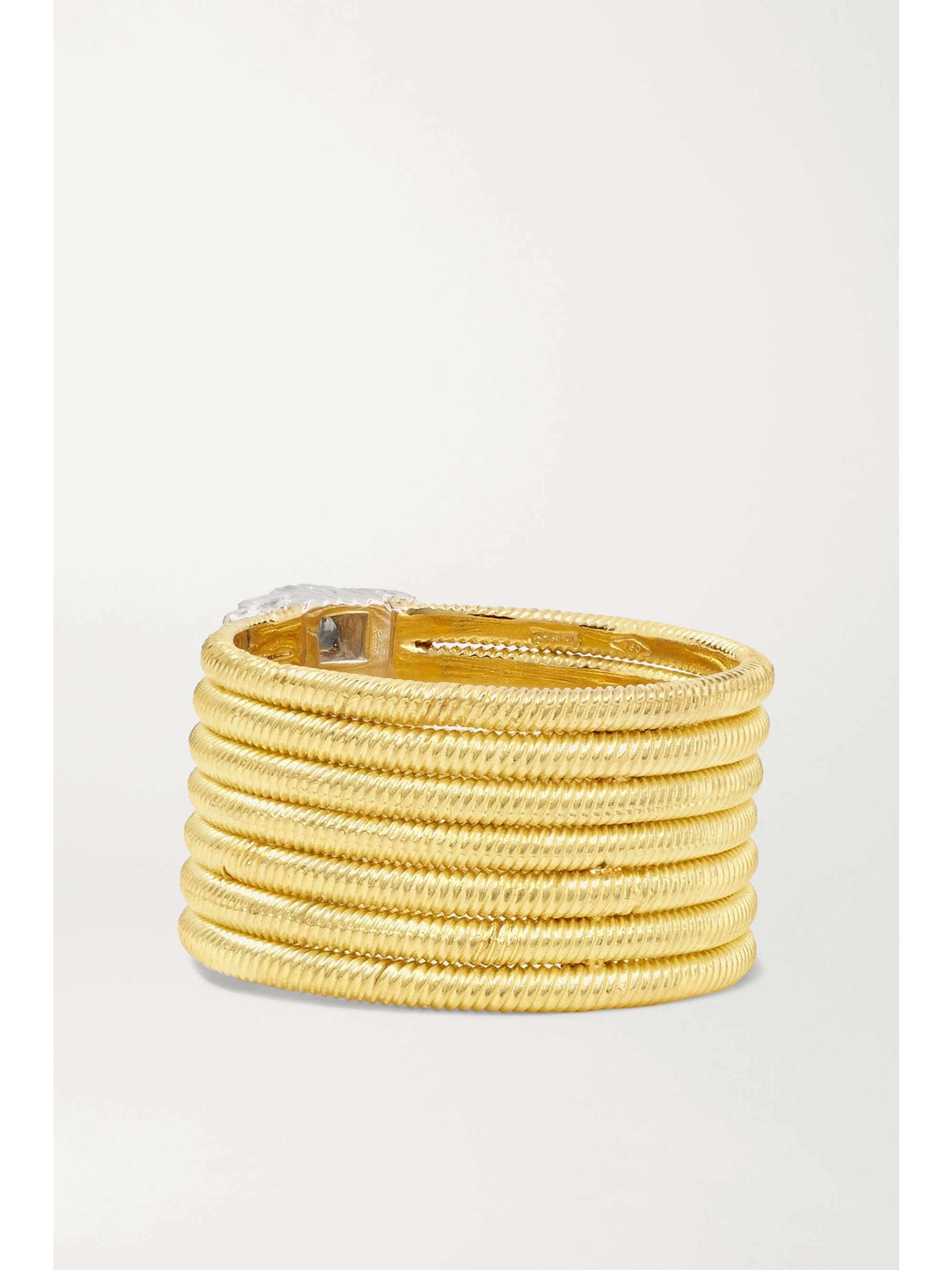 BUCCELLATI Hawaii 18K 黄金、18K 白金、钻石戒指