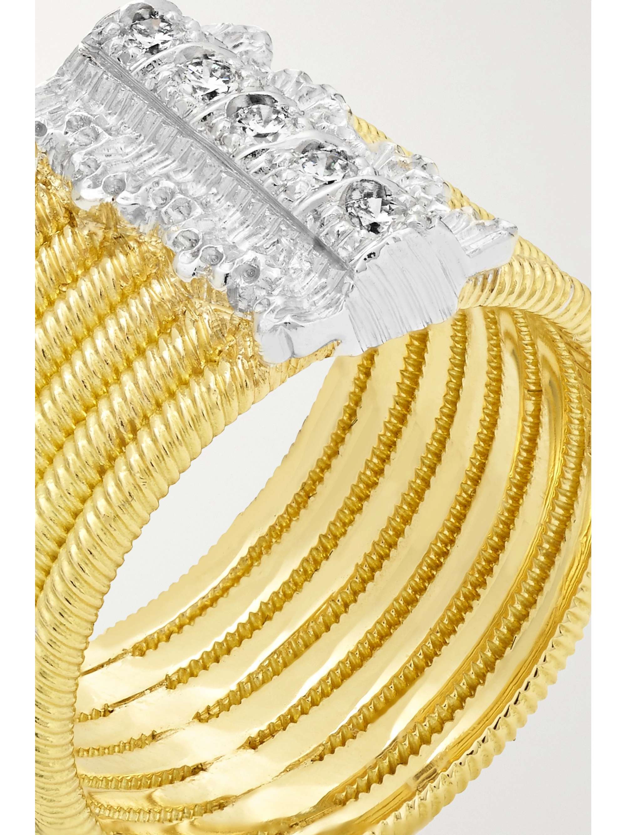 BUCCELLATI Hawaii 18K 黄金、18K 白金、钻石戒指