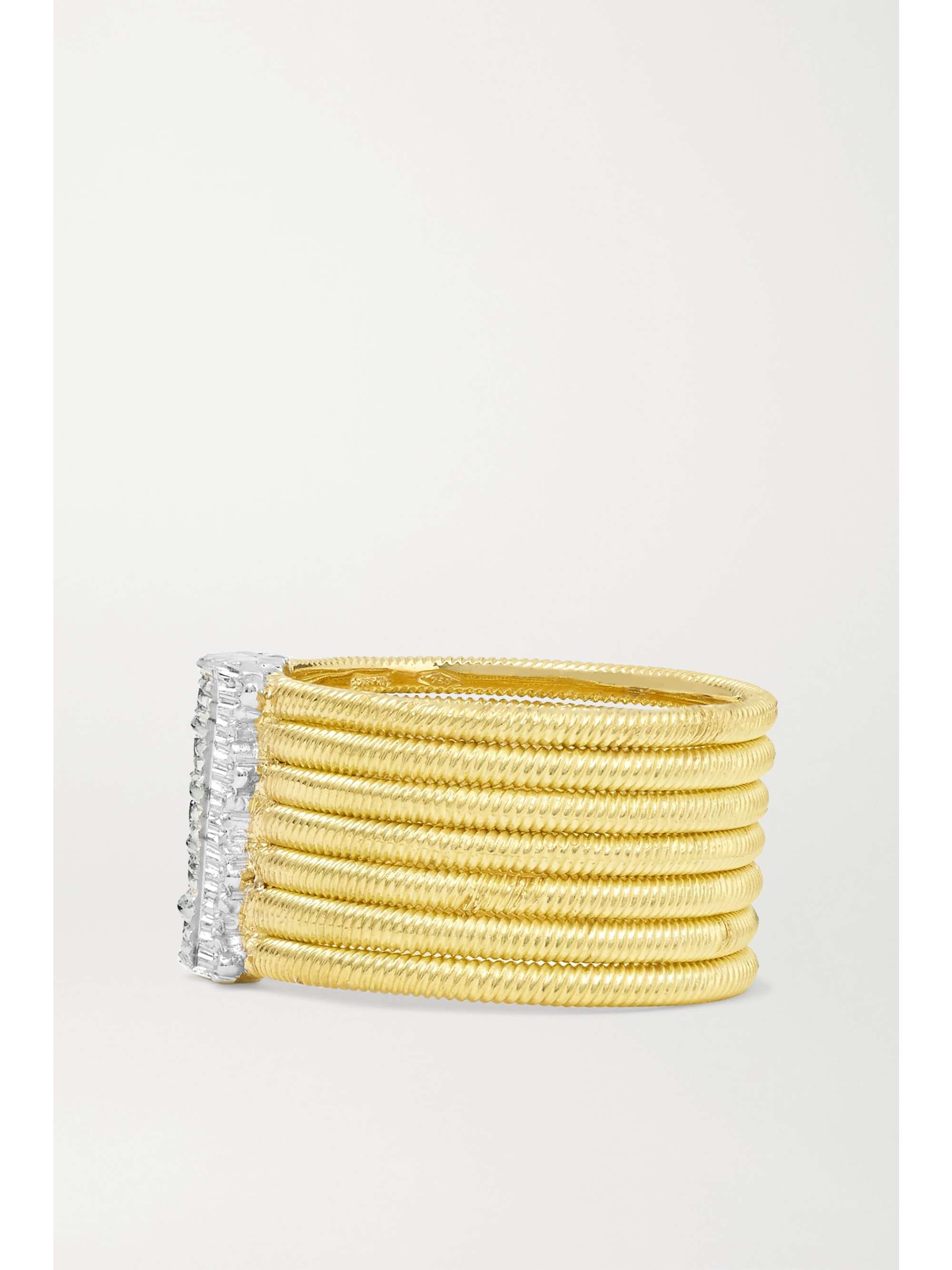 BUCCELLATI Hawaii 18K 黄金、18K 白金、钻石戒指