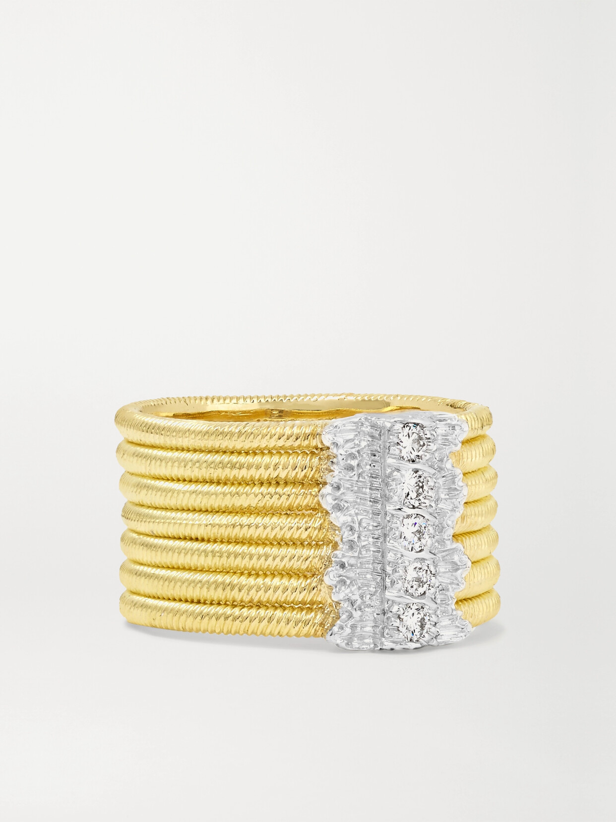 Buccellati – Hawaii 18-karat Yellow And White Gold Diamond Ring – 51