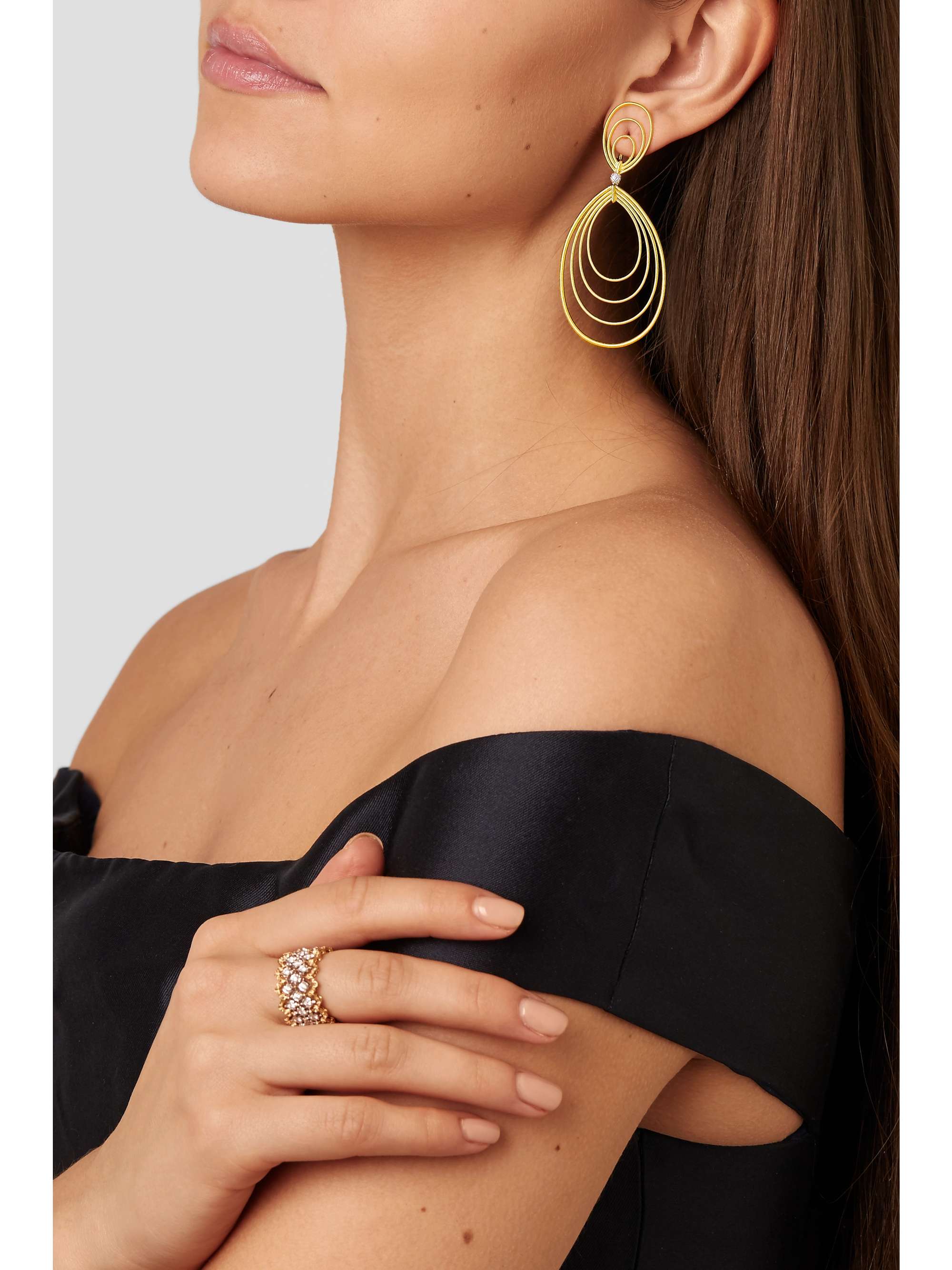 BUCCELLATI Hawaii Waikiki 18-karat yellow and white gold earrings