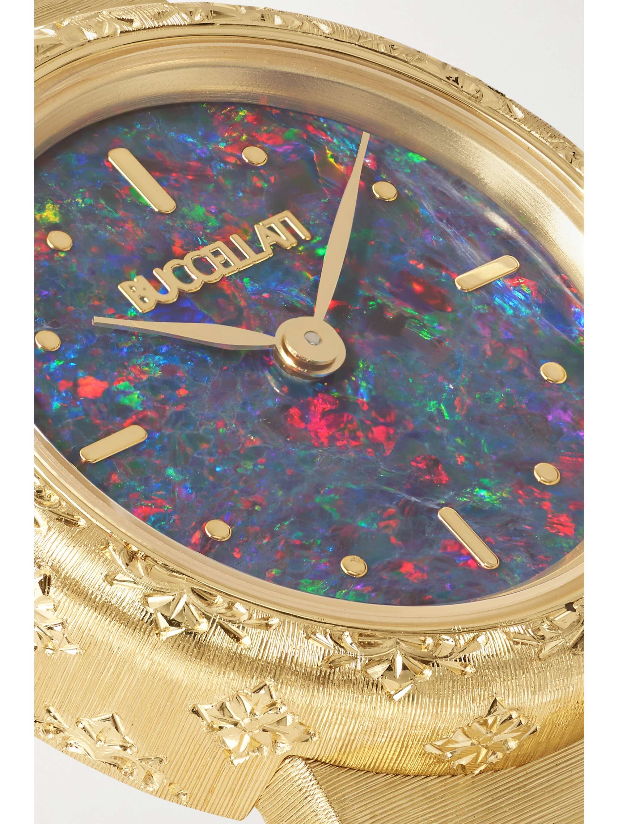 BUCCELLATI Macri 24mm 18-karat gold, malachite and diamond watch