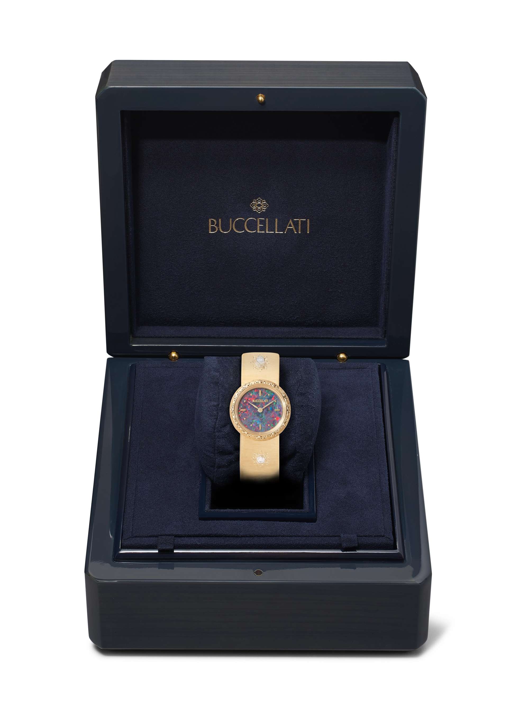 BUCCELLATI Macri 24mm 18-karat gold, malachite and diamond watch