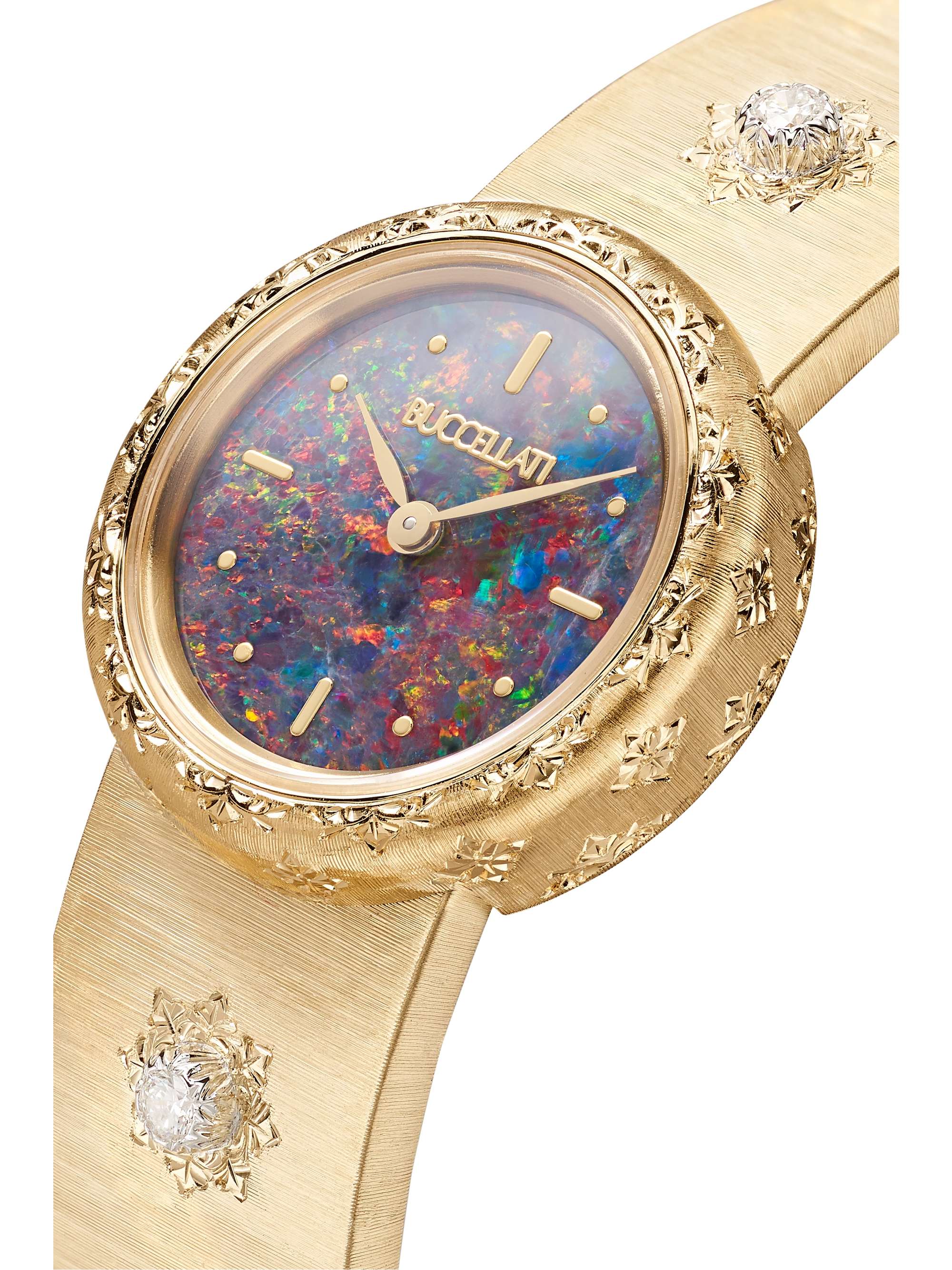 BUCCELLATI Macri 24mm 18-karat gold, malachite and diamond watch